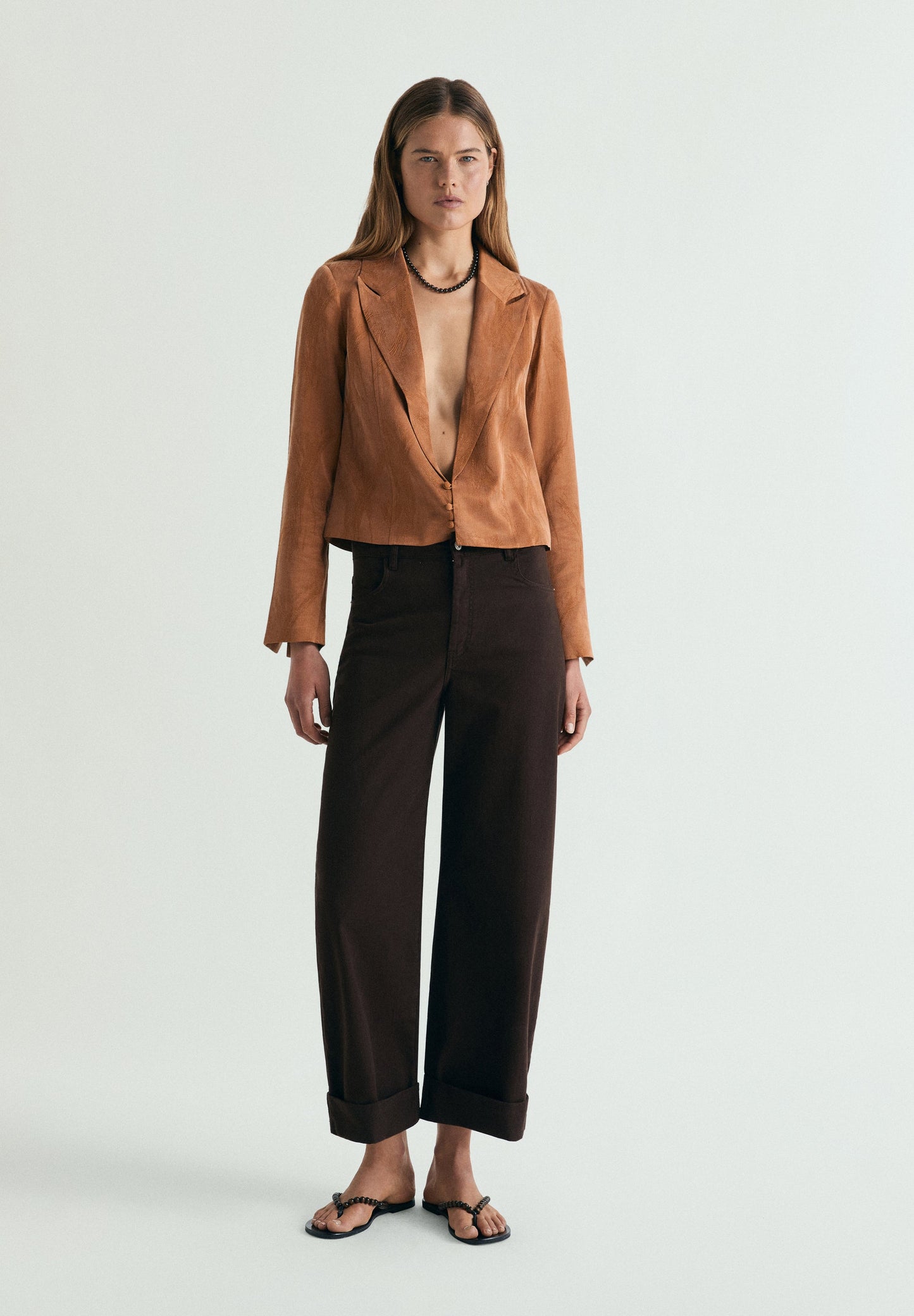 VESTE CROP JACQUARD