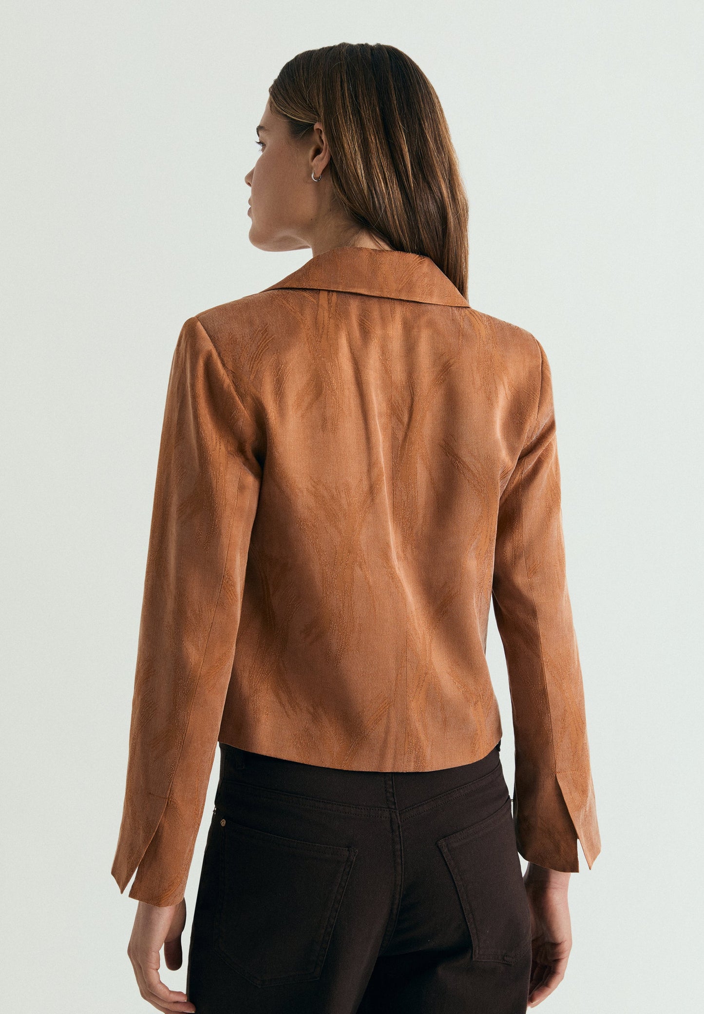 VESTE CROP JACQUARD