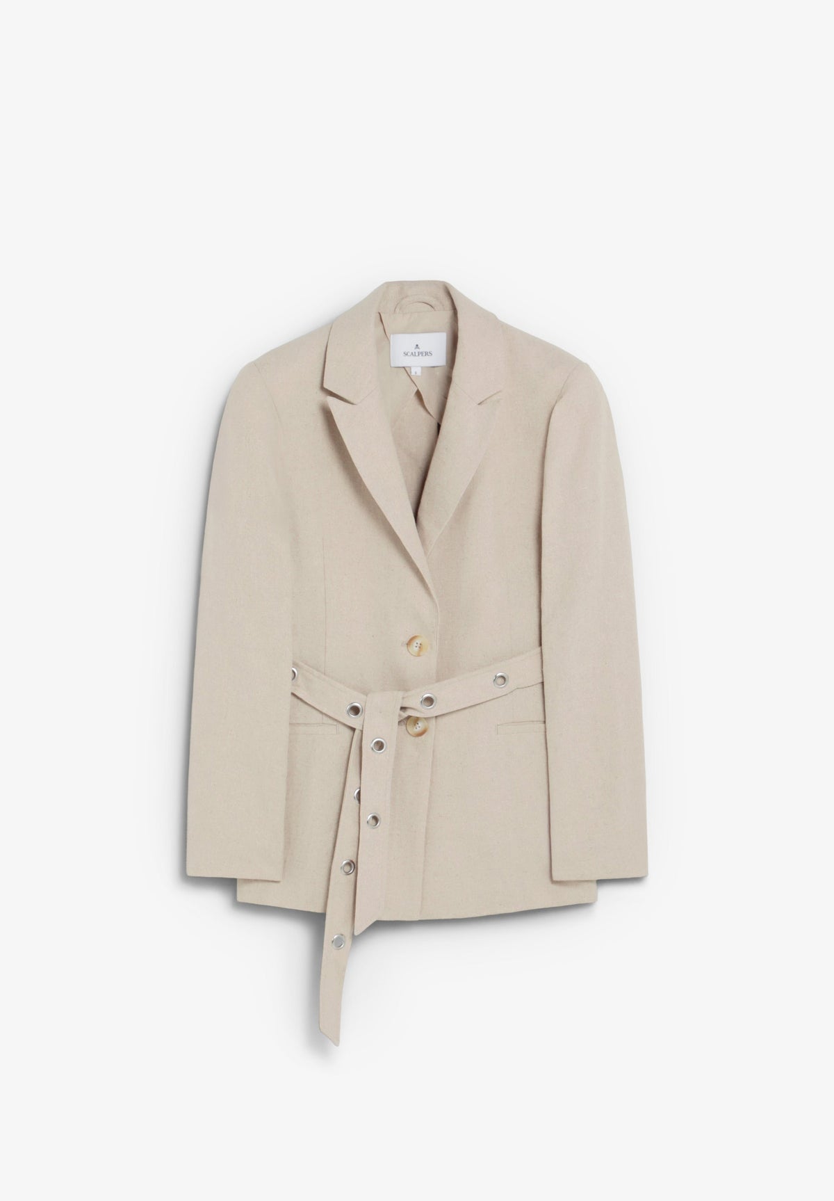 BLAZER WITH PERFORATED BELT