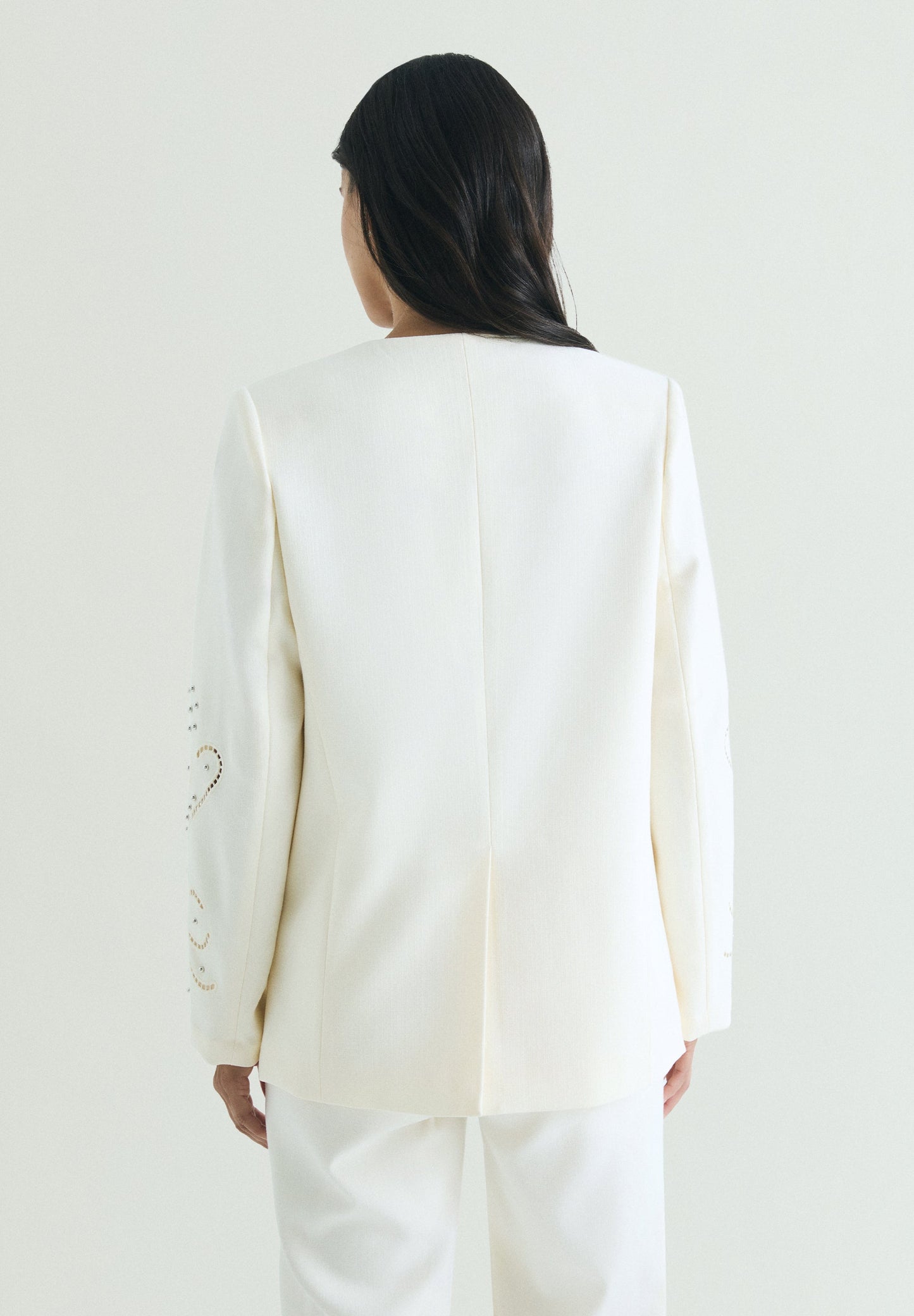 BLAZER WITH PERFORATED DETAILS