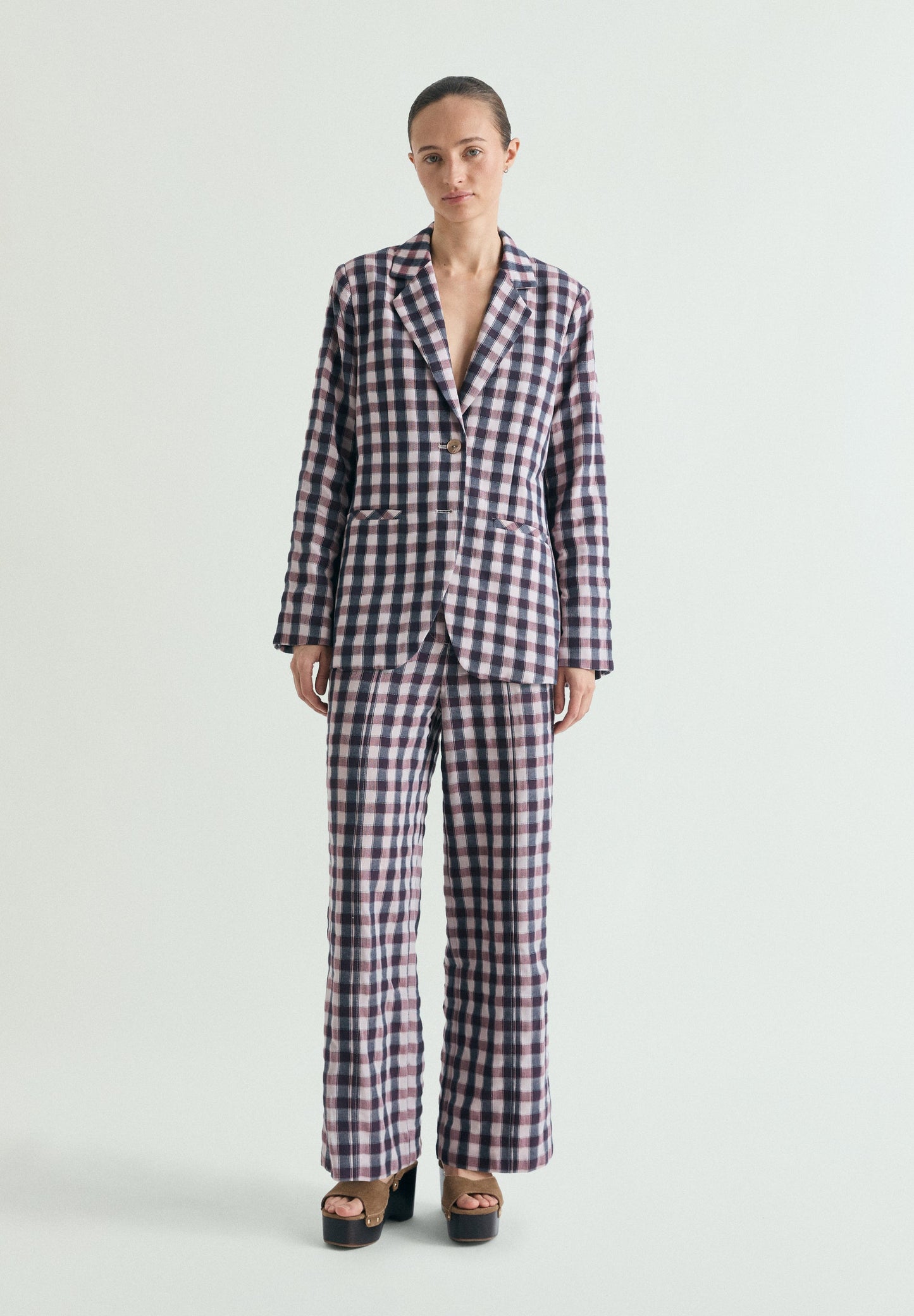 GINGHAM BLAZER