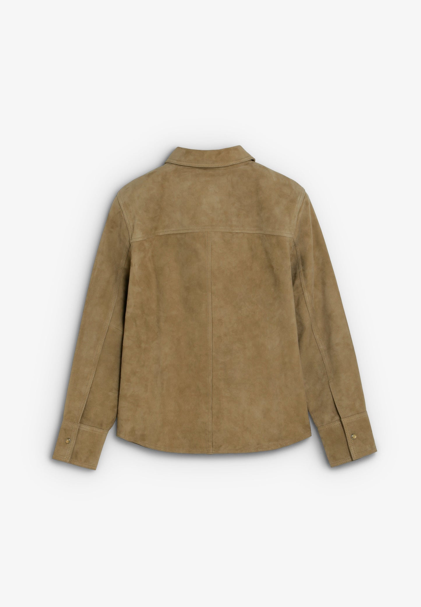 SUEDE SHIRT WITH FLORAL DETAIL