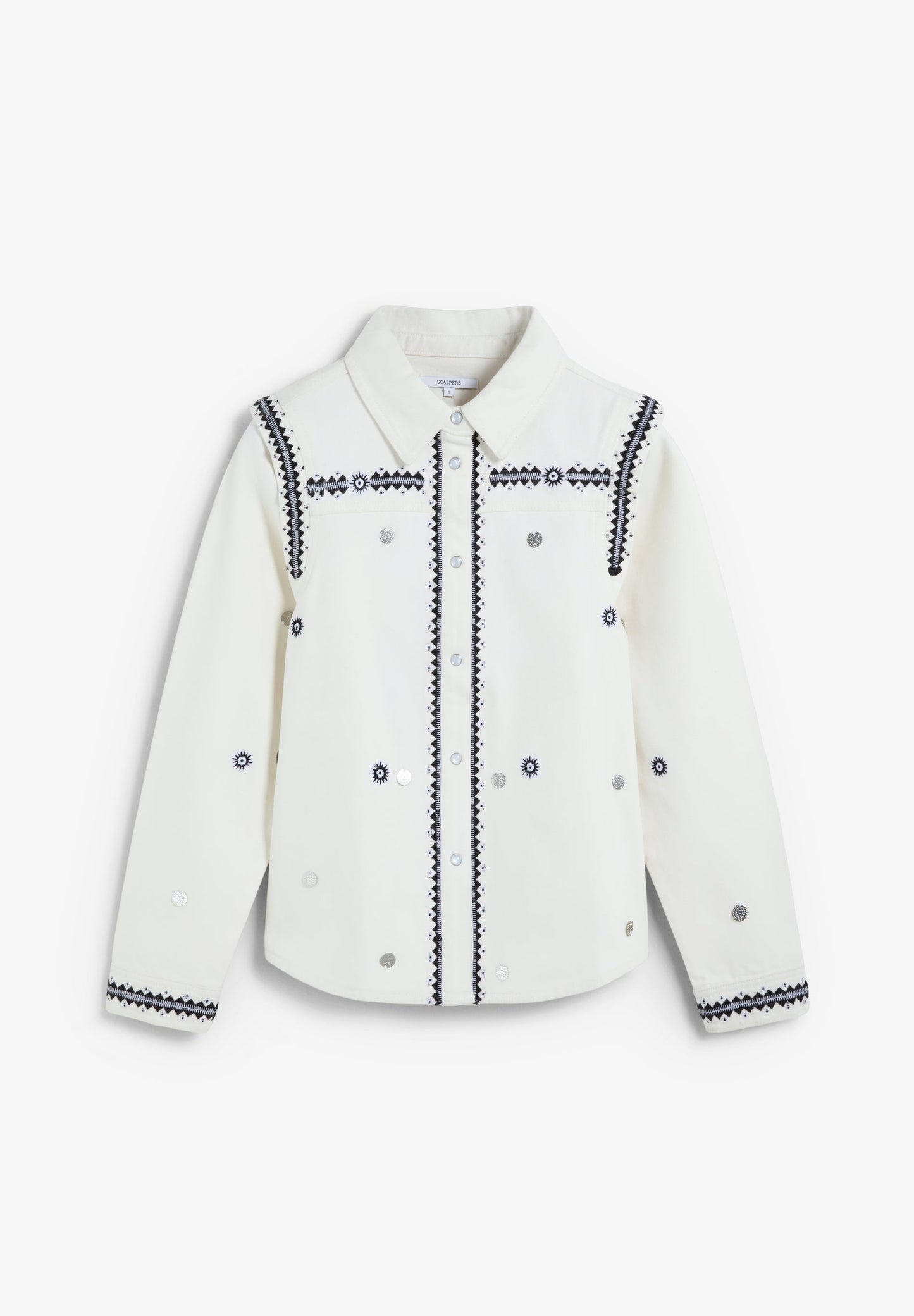 DENIMHEMD MIT ETHNIC-PRINT