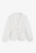 BLUSE MIT RAFFUNG UND VOLANT