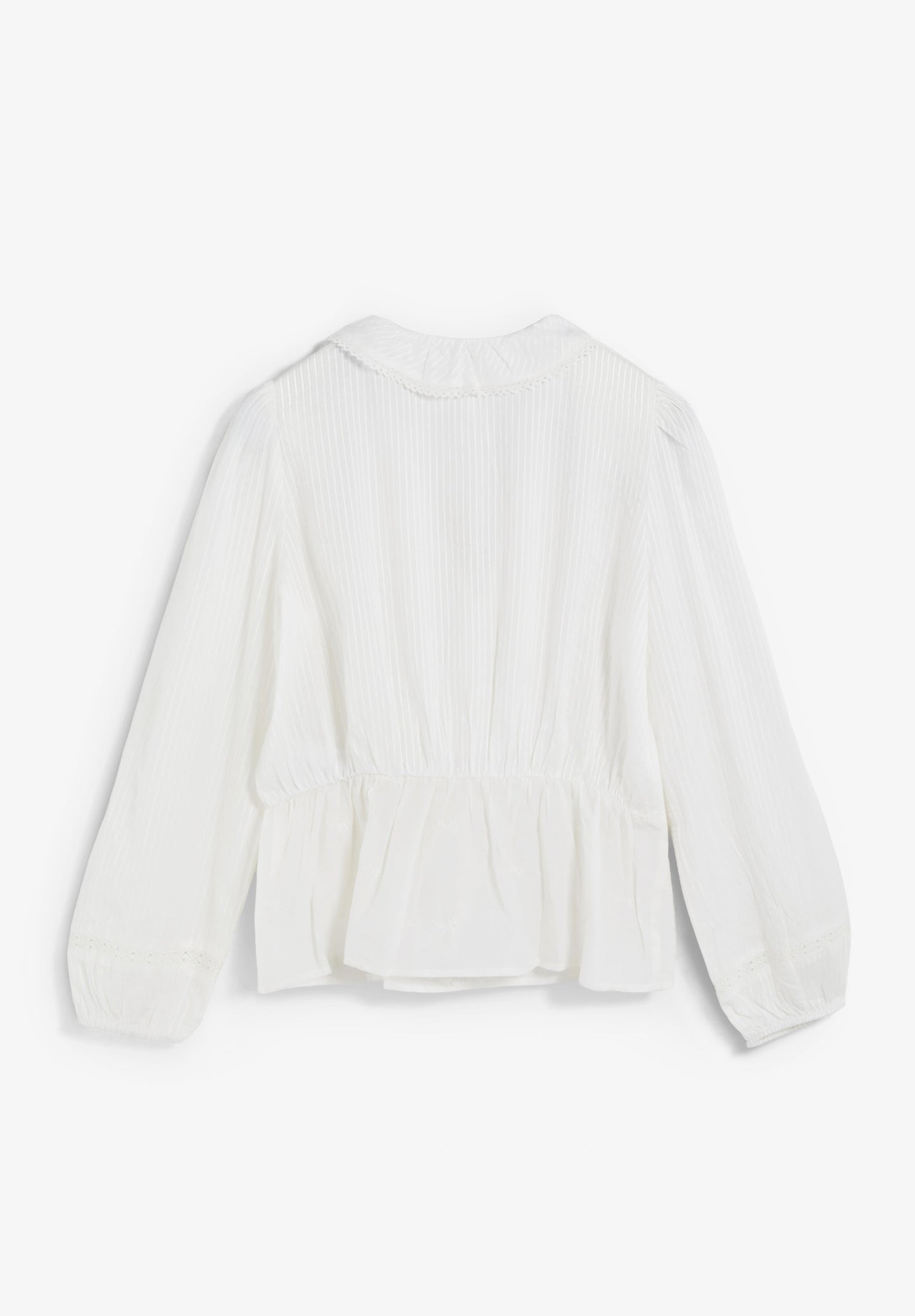 BLUSE MIT RAFFUNG UND VOLANT