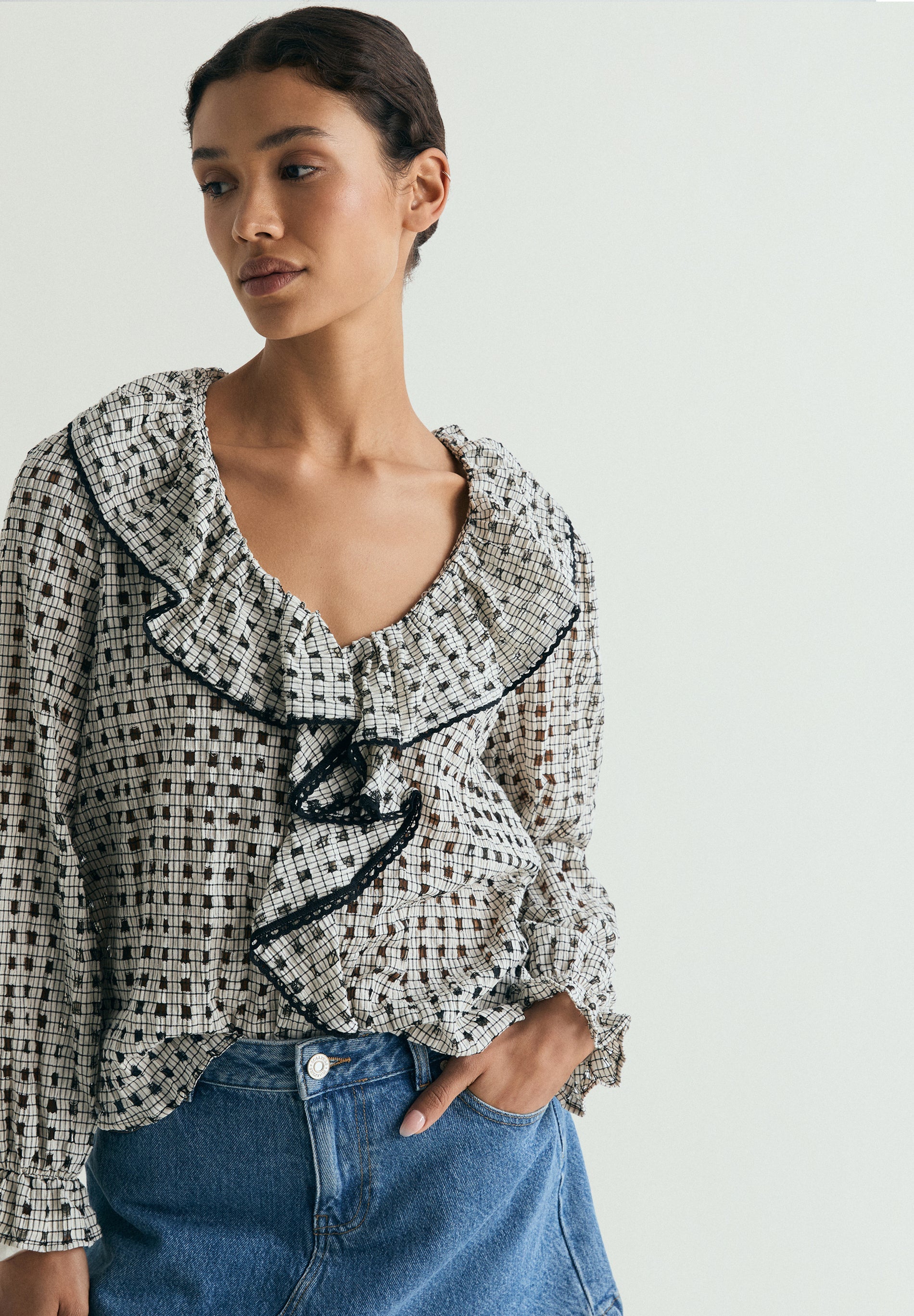 CAMICETTA COTONE QUADRI VOLANT