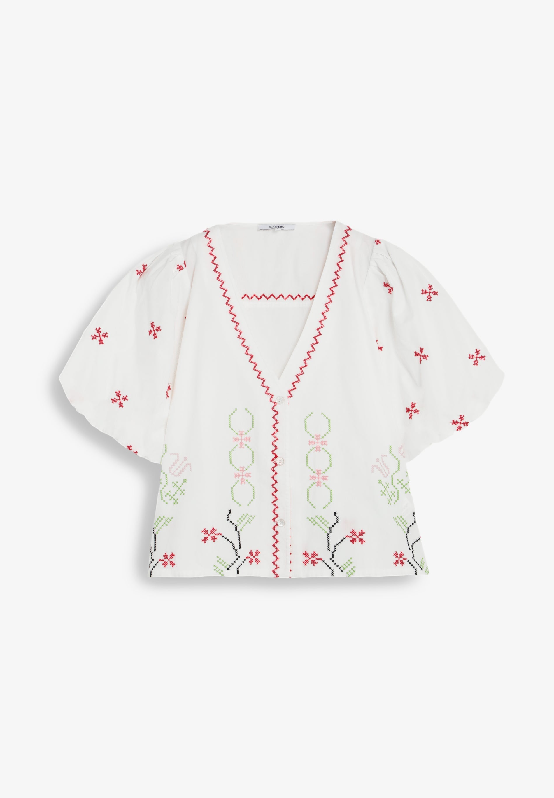 SCCROSS FLOWER STITCH SHIRT