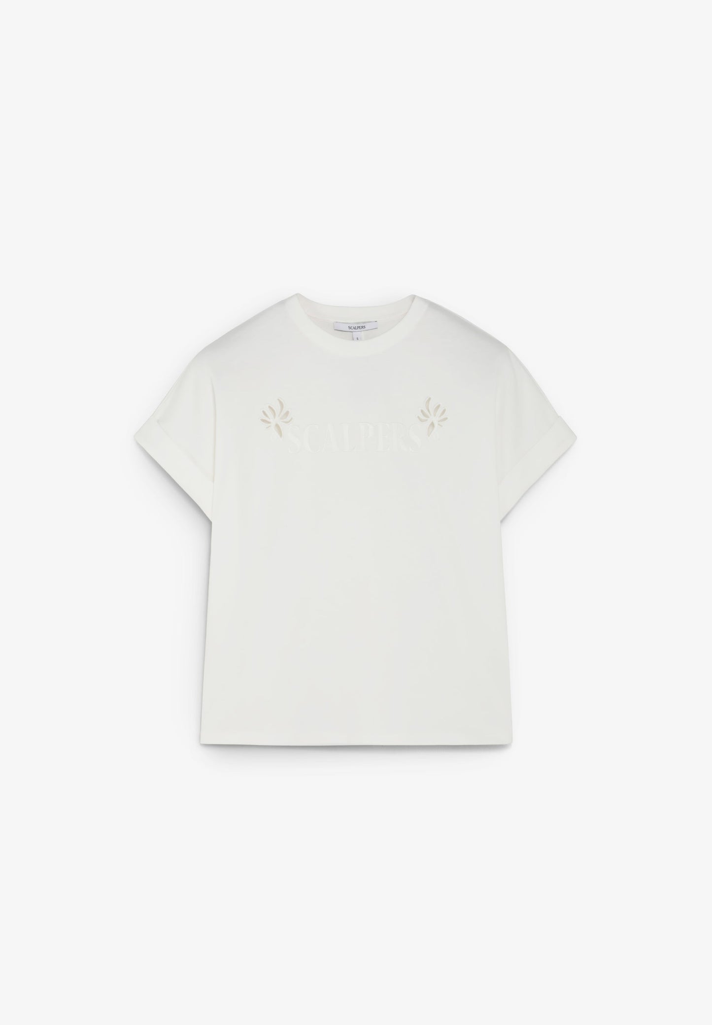 T-SHIRT MIT FARBLICH ABGESETZTER STICKEREI