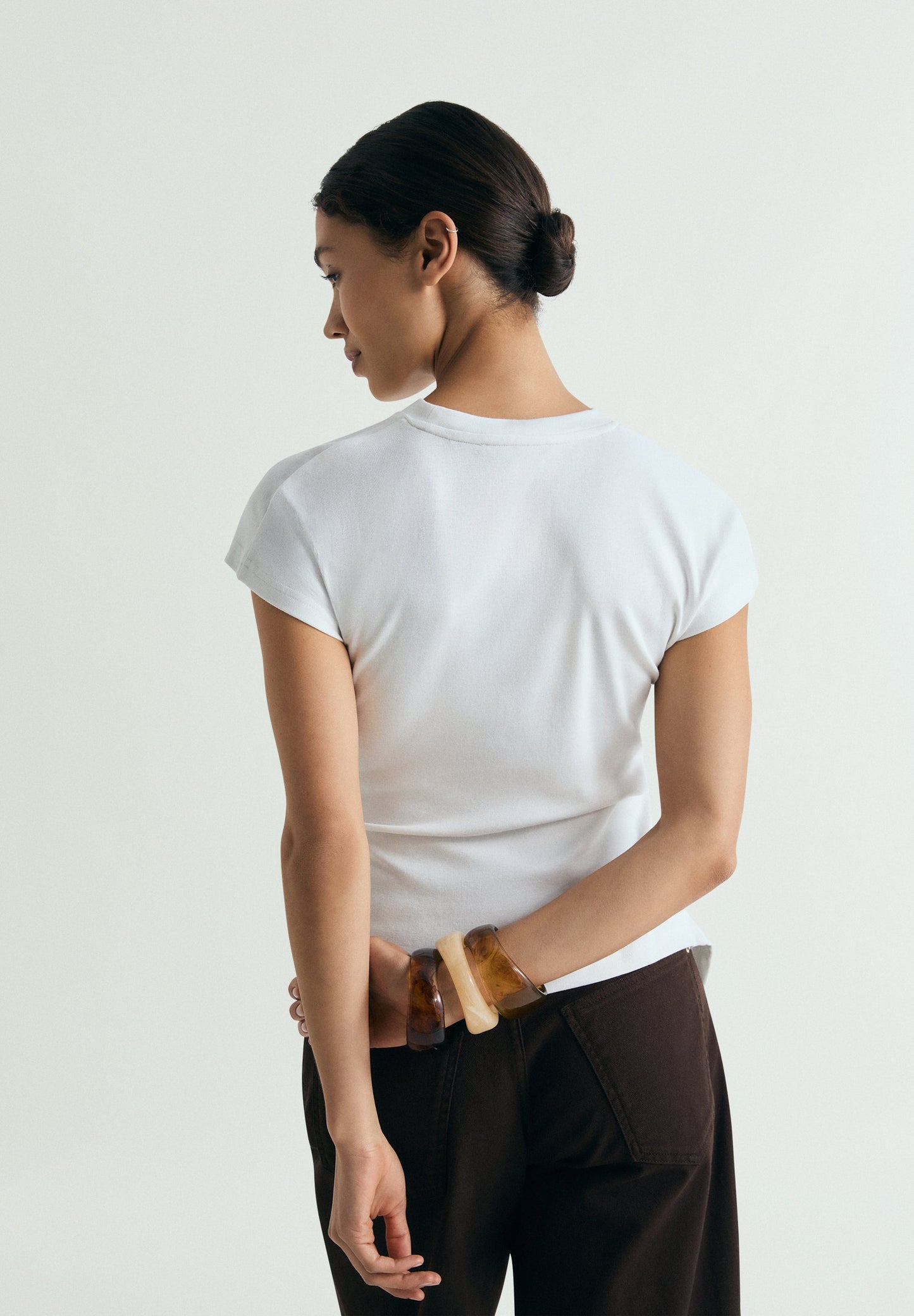 ASYMMETRIC DRAPED T-SHIRT