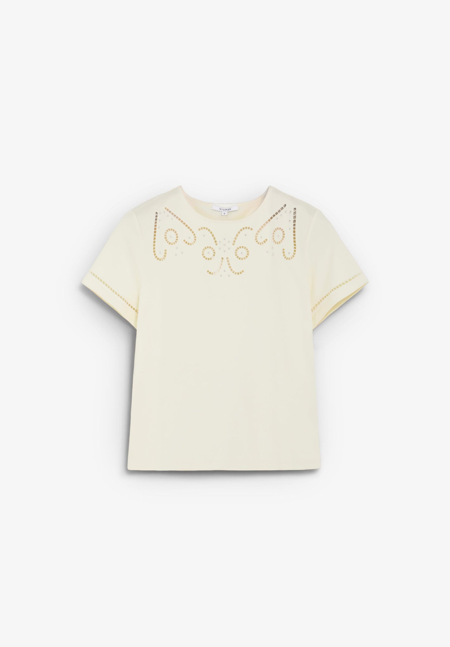 T-SHIRT DÉTAILS AJOURÉS CLOUS