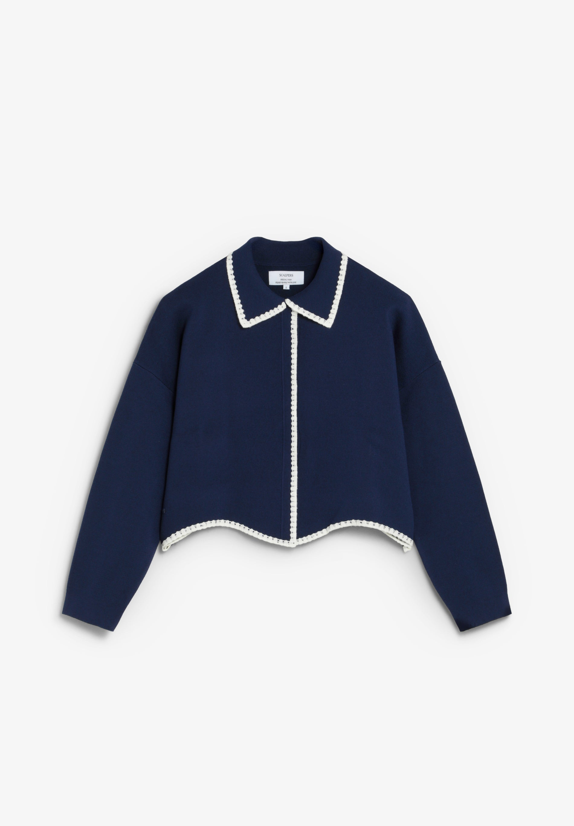 CARDIGAN MAILLE FINE CONTRASTANTE