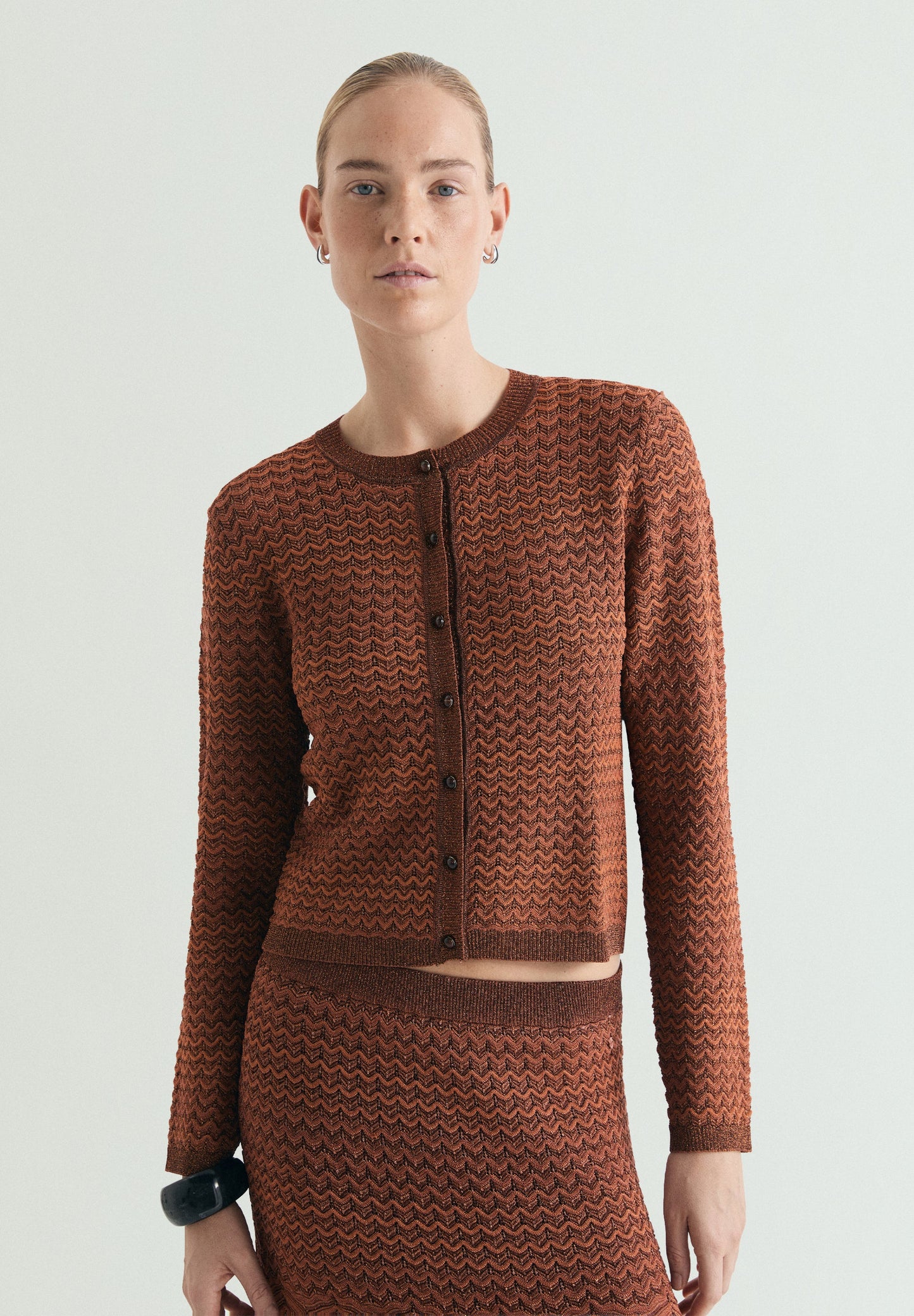 CARDIGAN IN MAGLIA LAMÈ