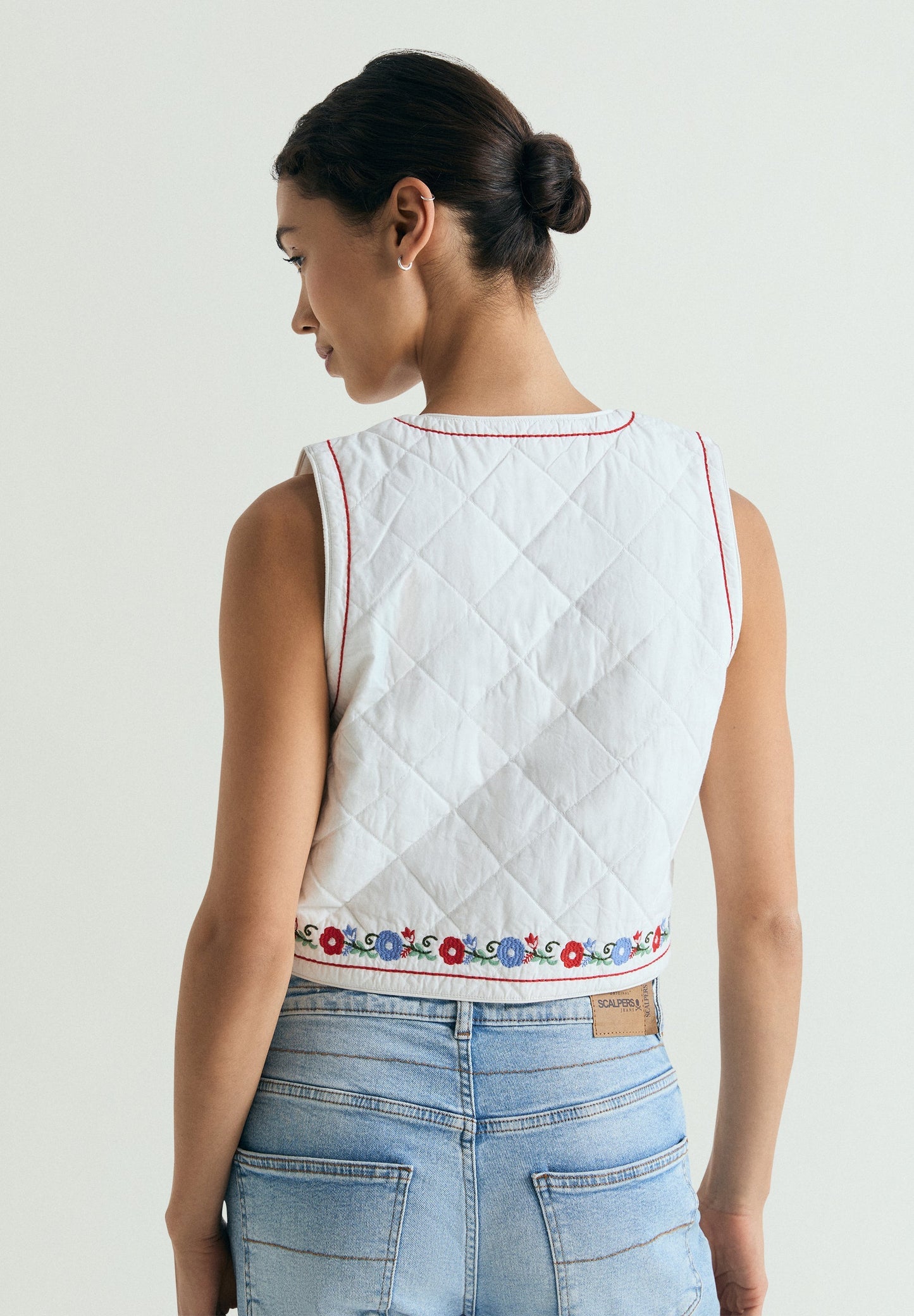 EMBROIDERED QUILTED WAISTCOAT