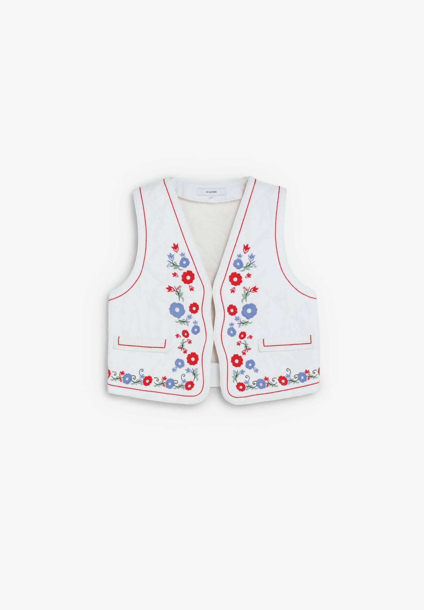 EMBROIDERED QUILTED WAISTCOAT