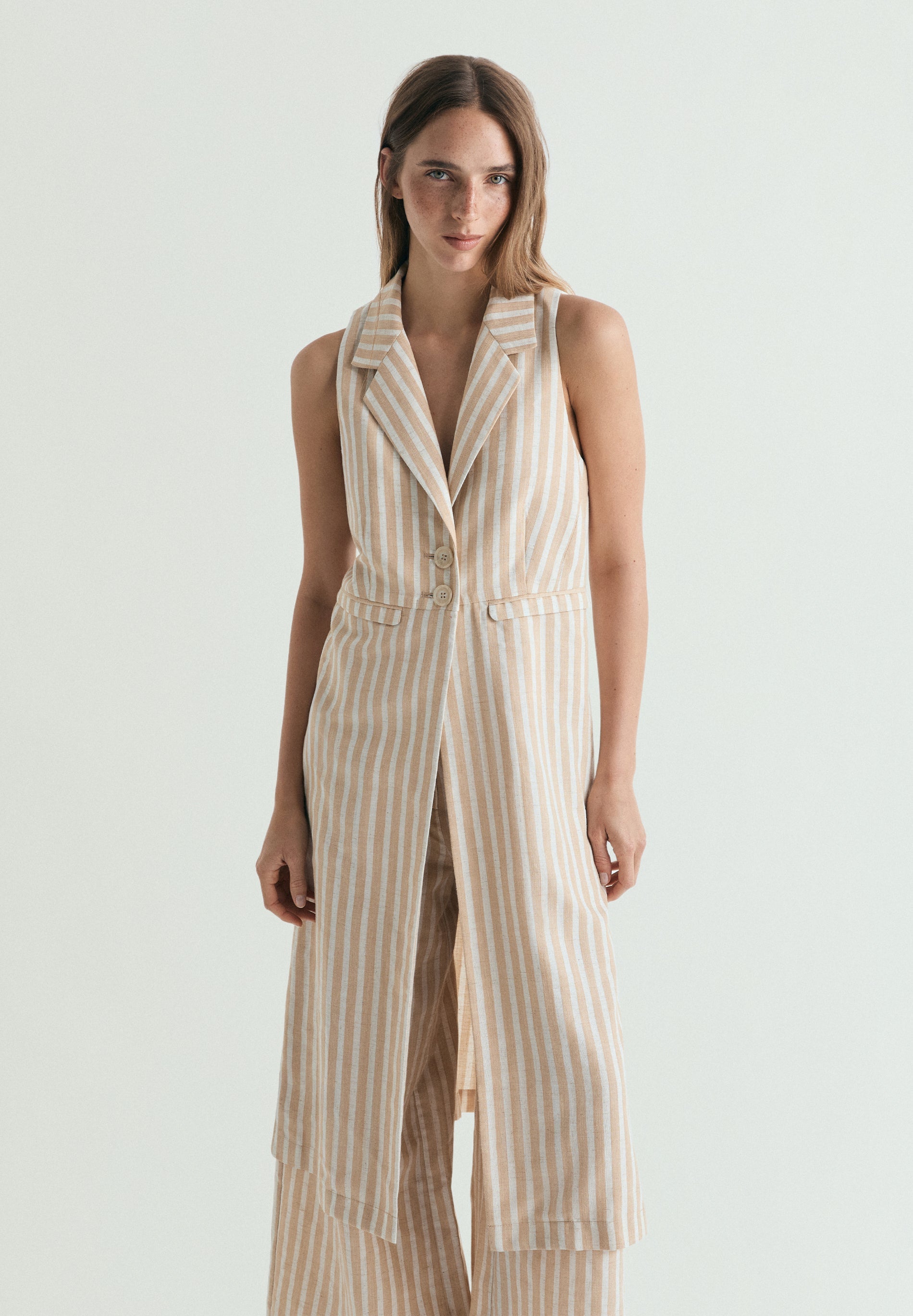 LONG STRIPED WAISTCOAT