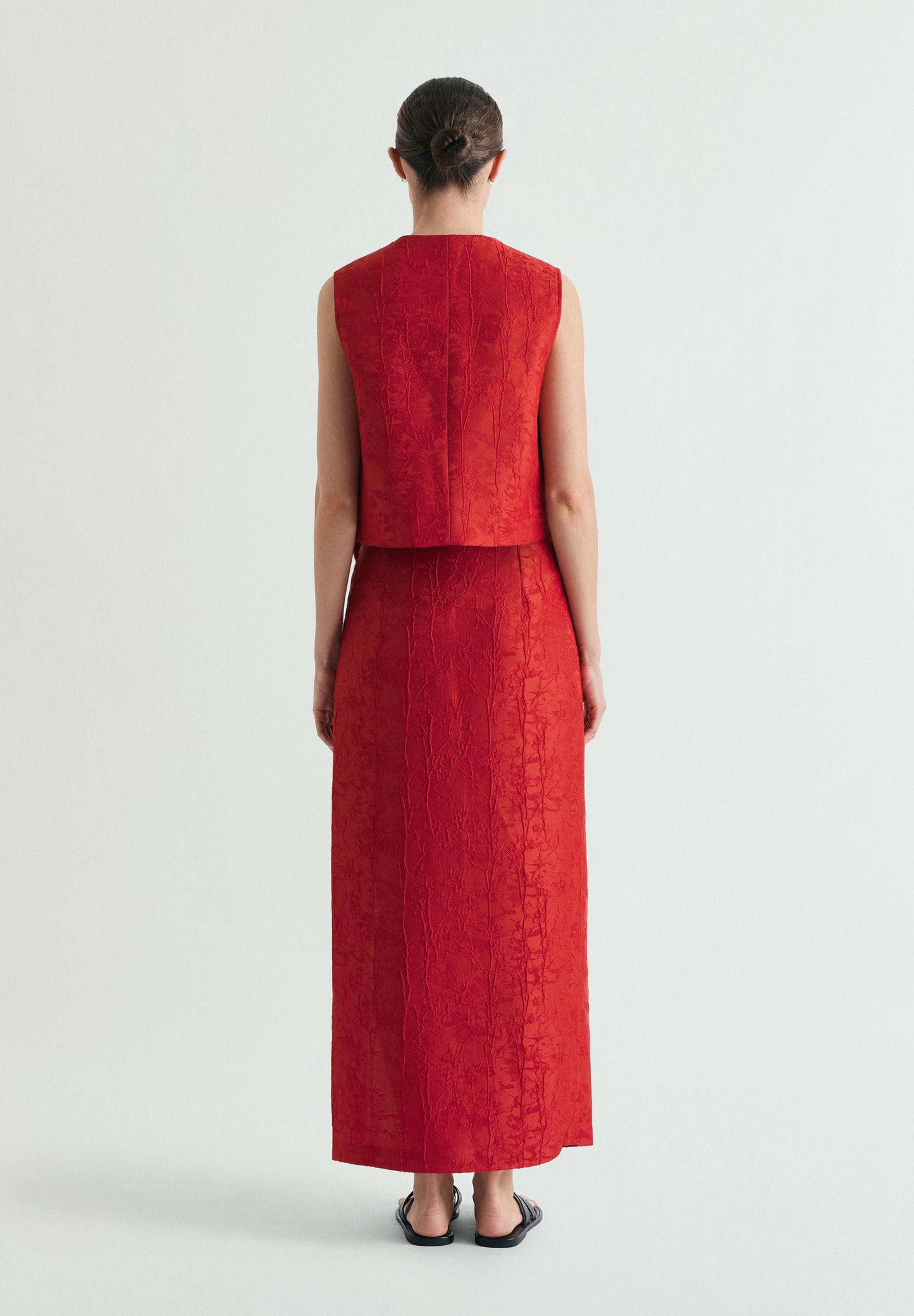 BROCADE SKIRT WITH SLIT