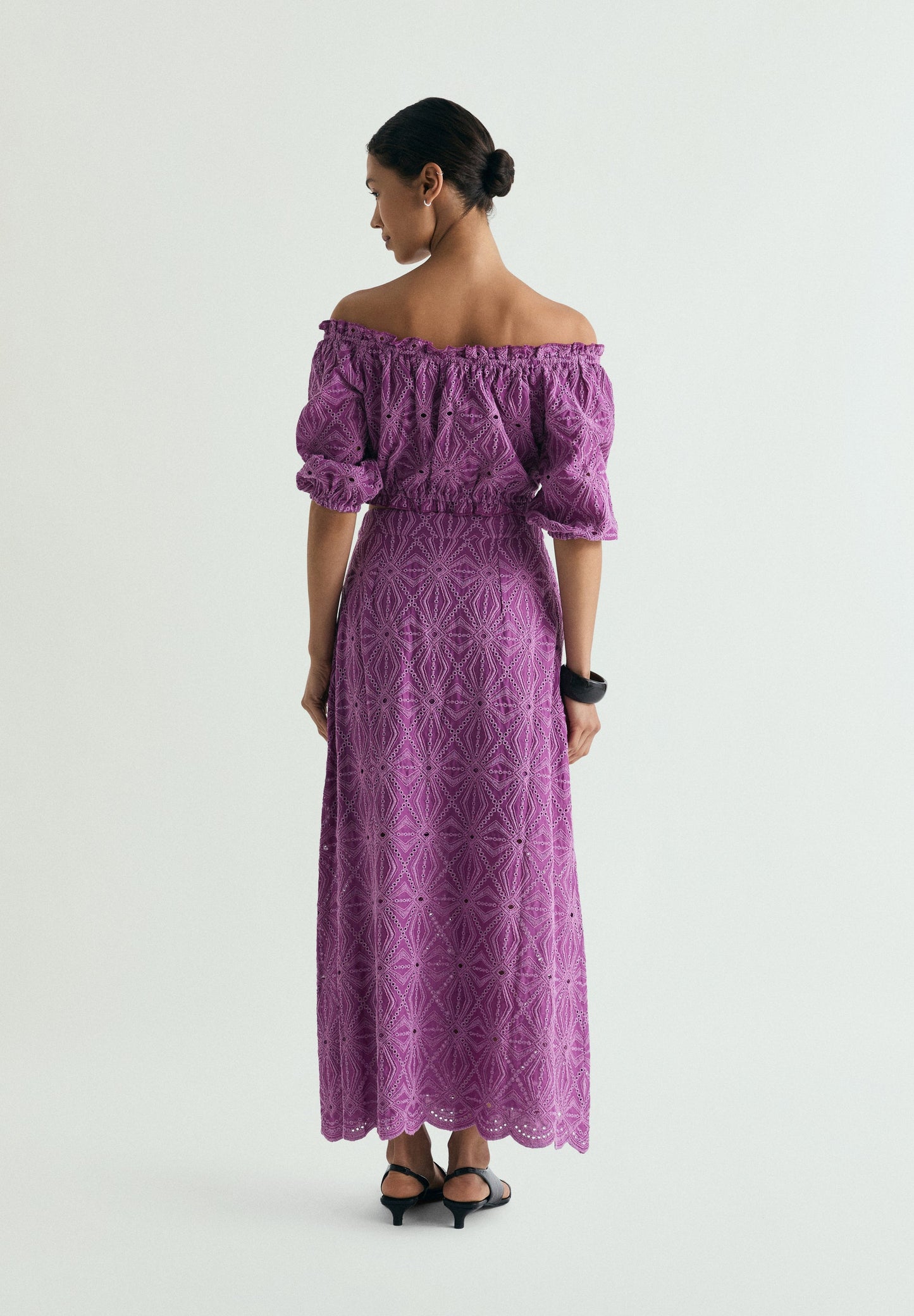 OPENWORK MIDI SKIRT