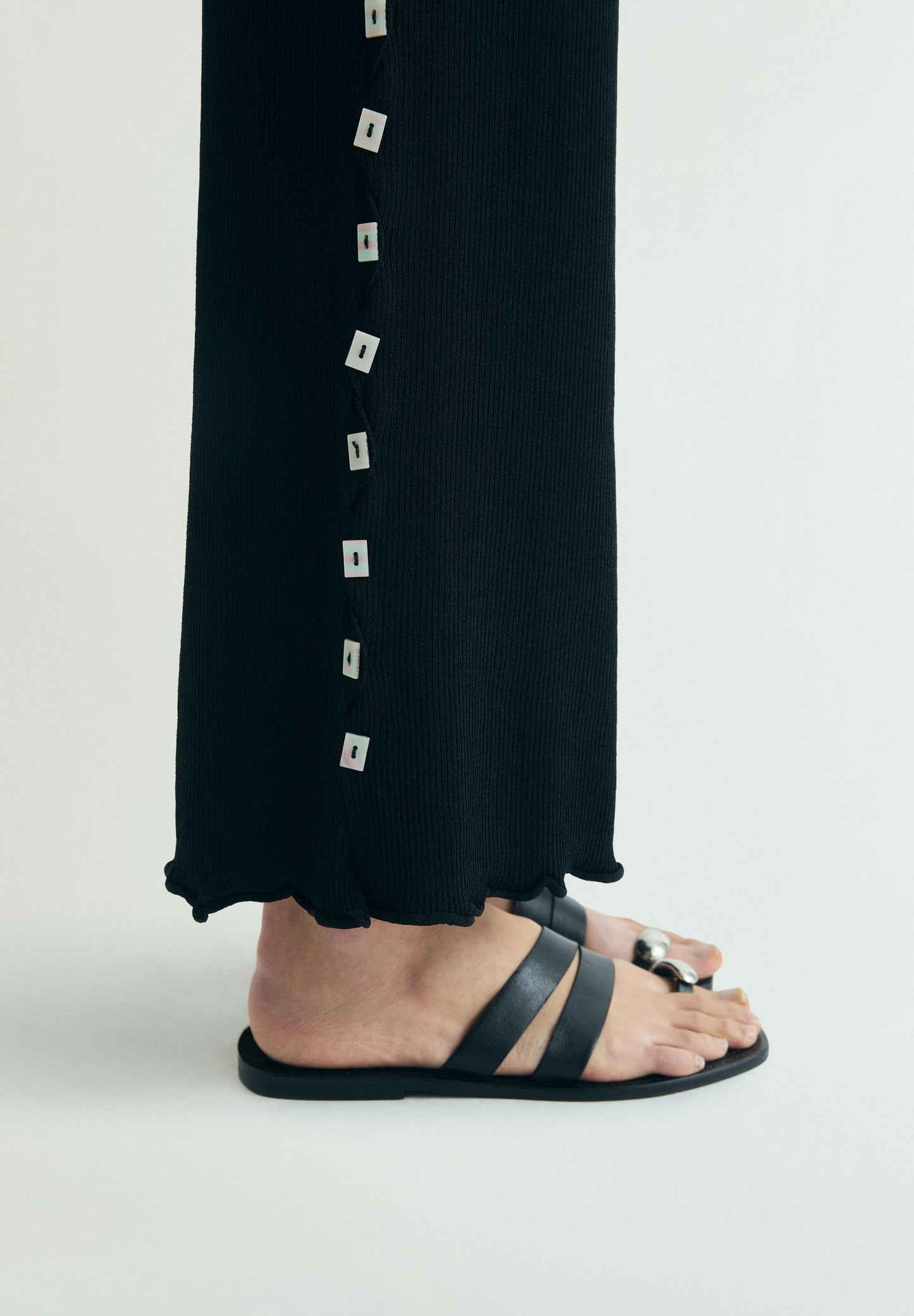 TRICOT BROEK MET APPLICATIES OPZIJ