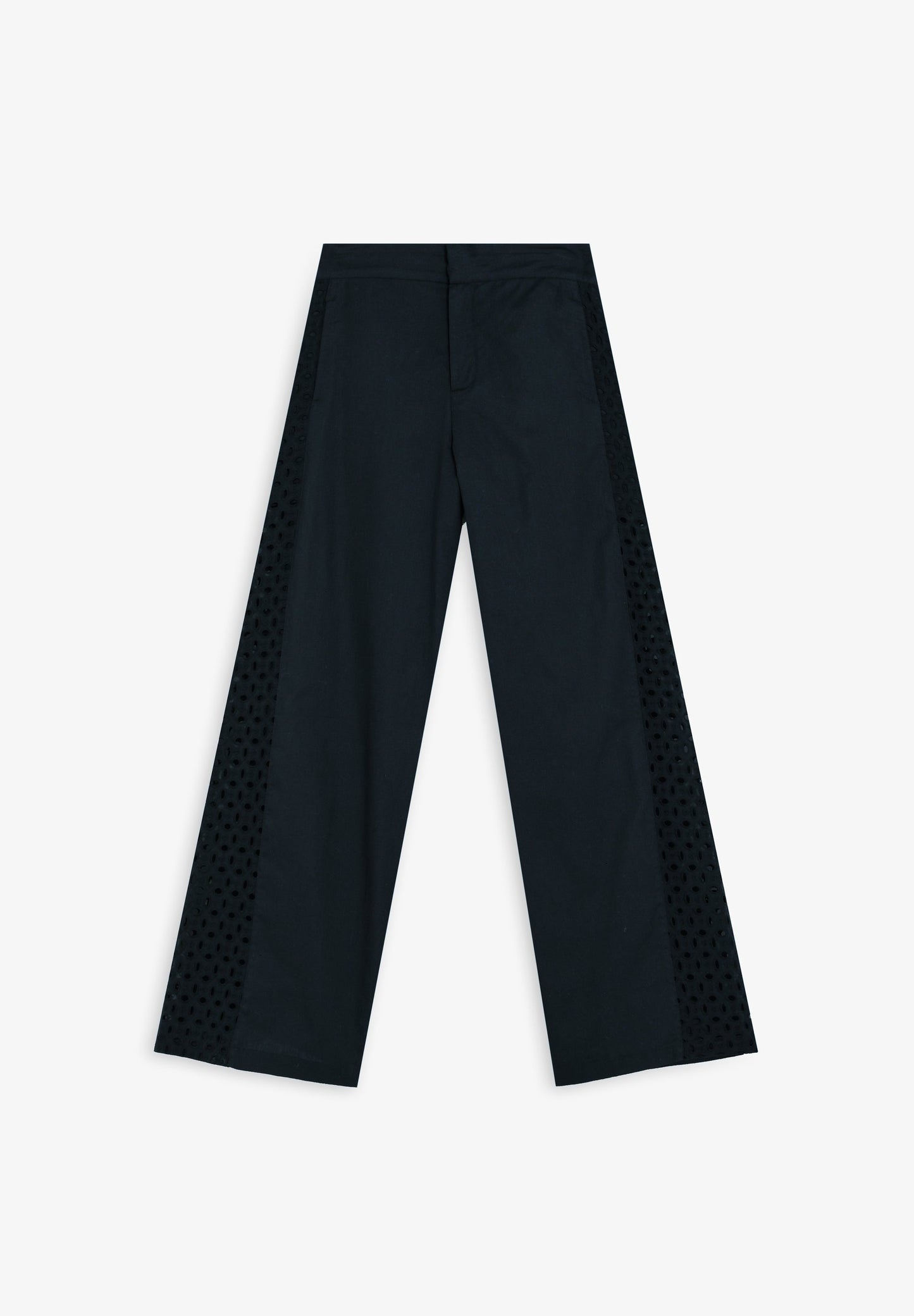 EMBROIDERED OPENWORK TROUSERS