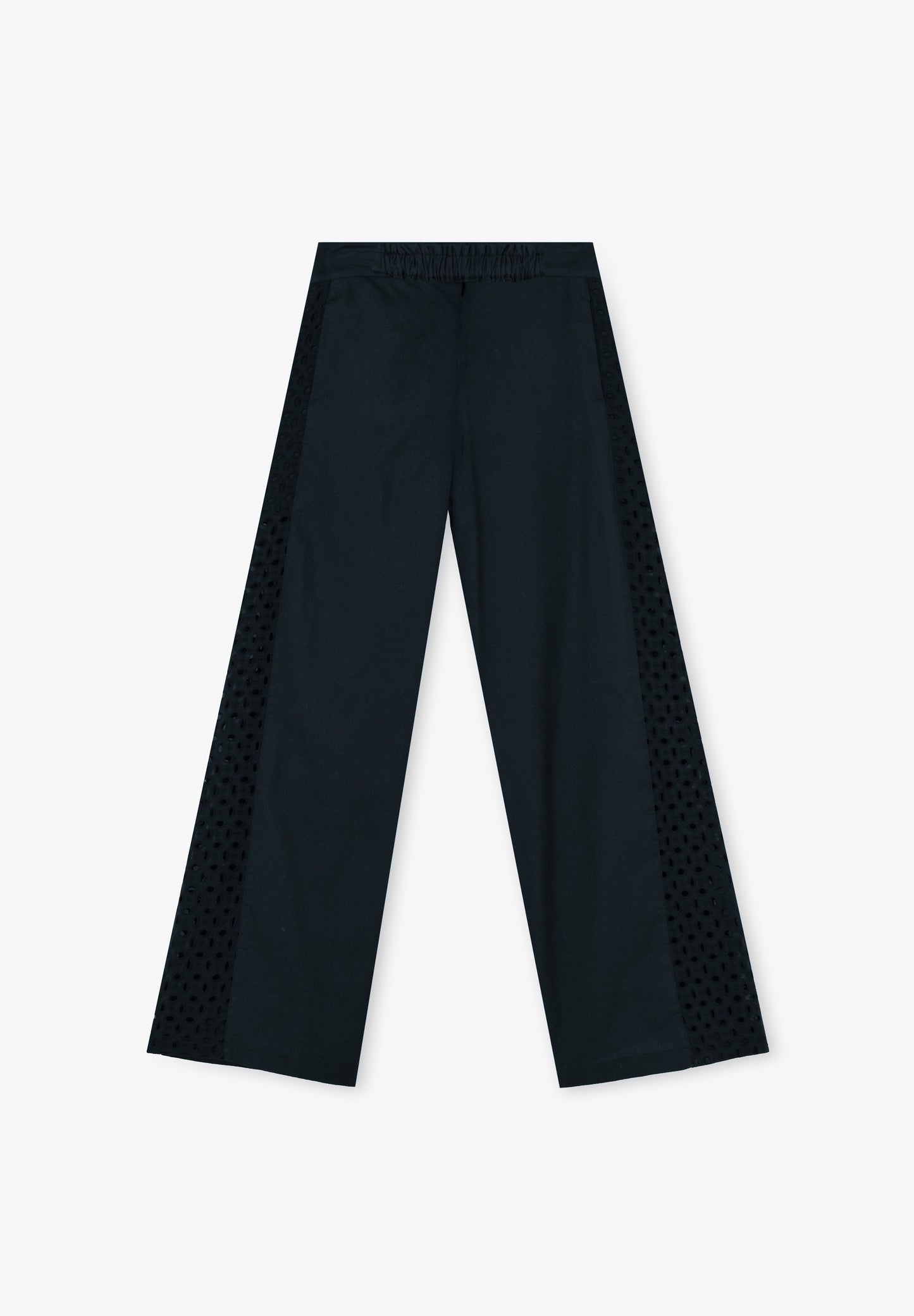 EMBROIDERED OPENWORK TROUSERS