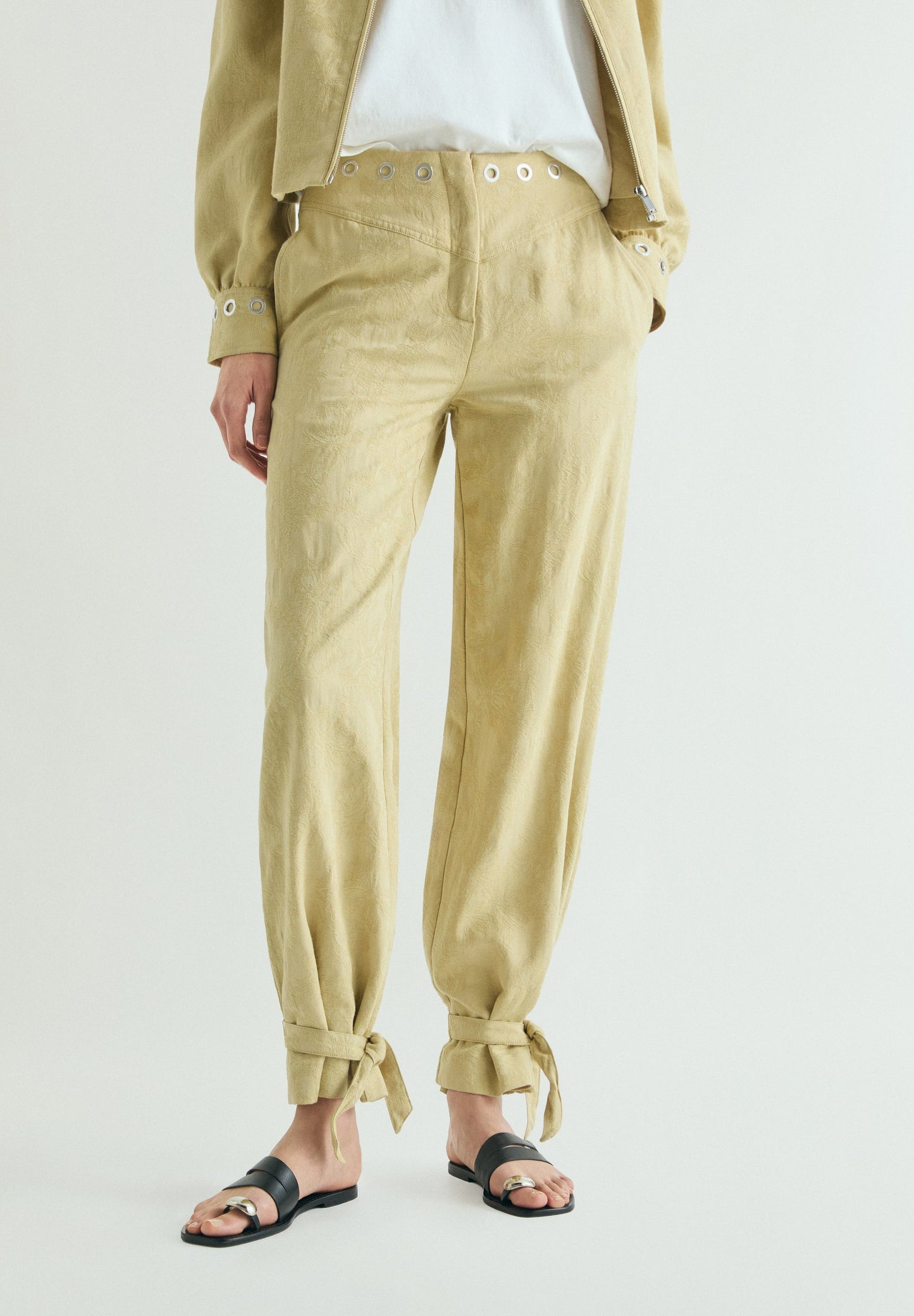 JACQUARD TROUSERS WITH STUDS