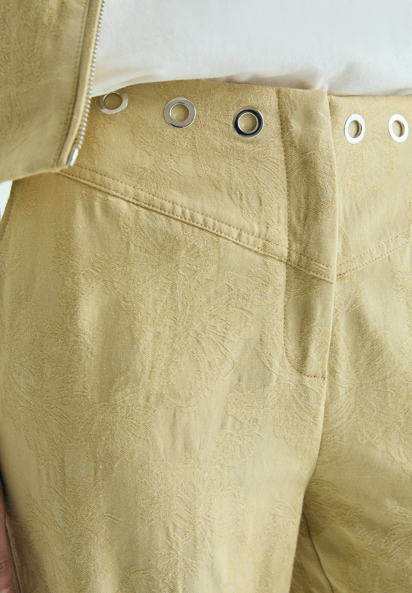 JACQUARD TROUSERS WITH STUDS