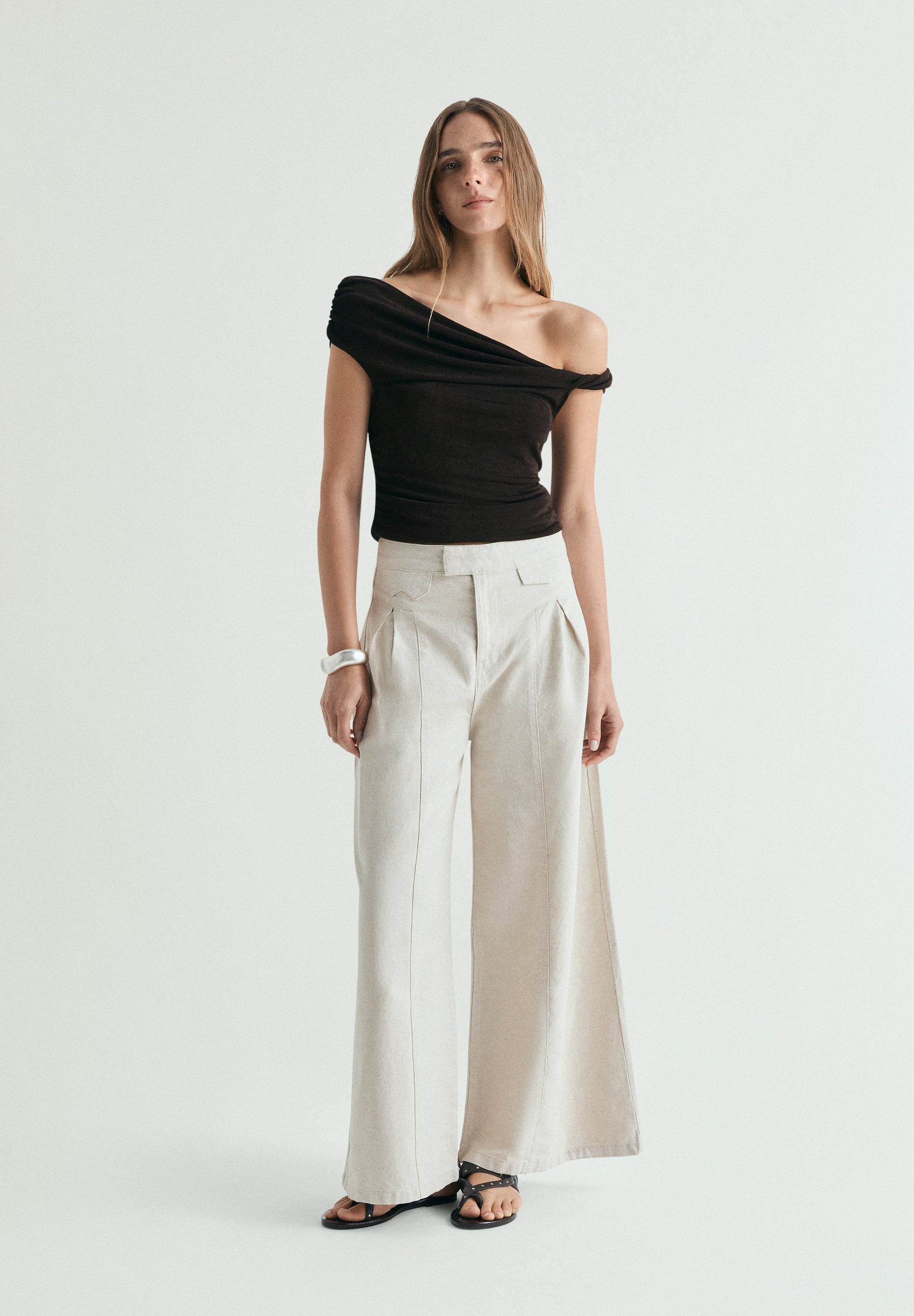 DART LINEN TROUSERS