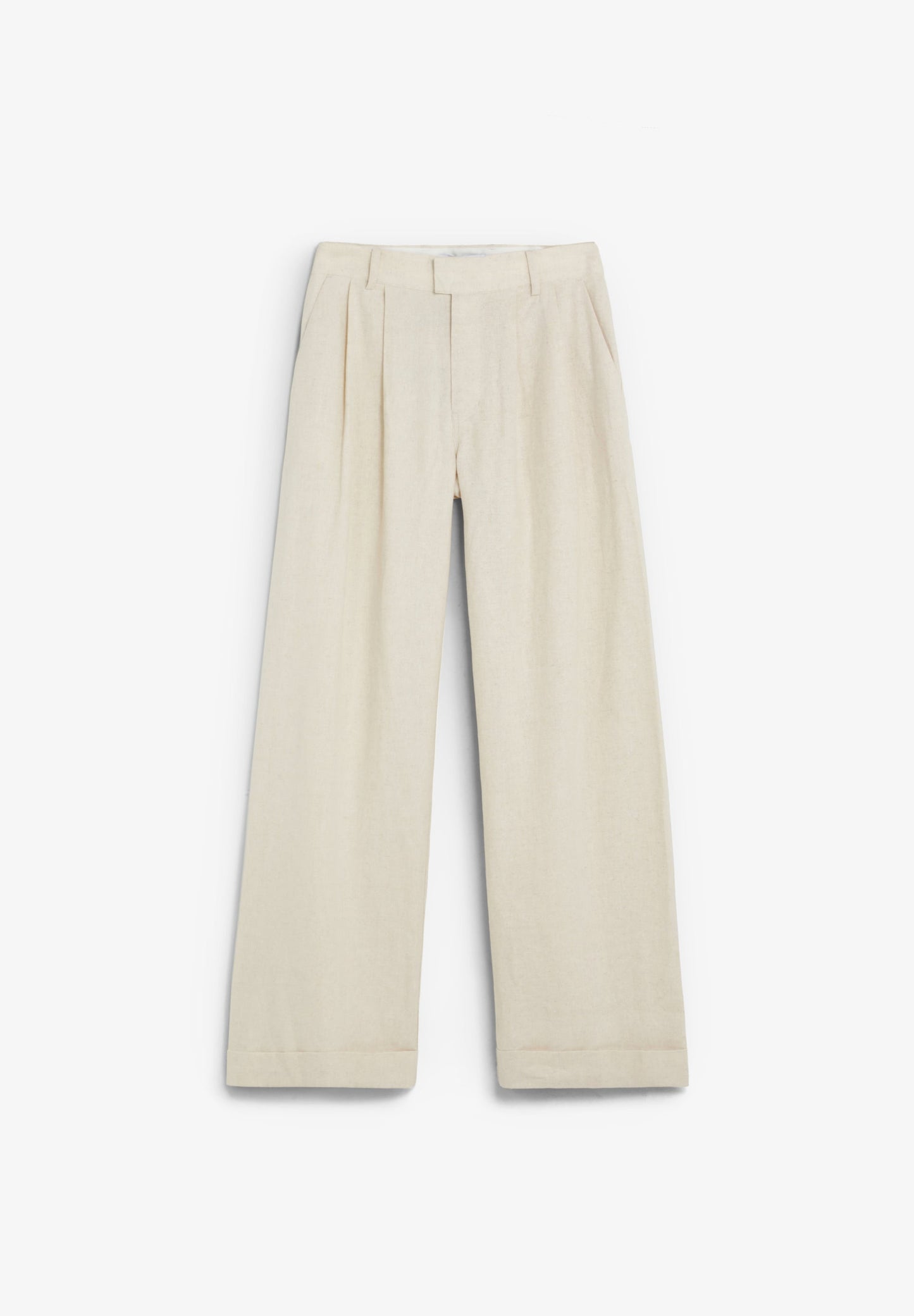 DARTED LINEN TROUSERS