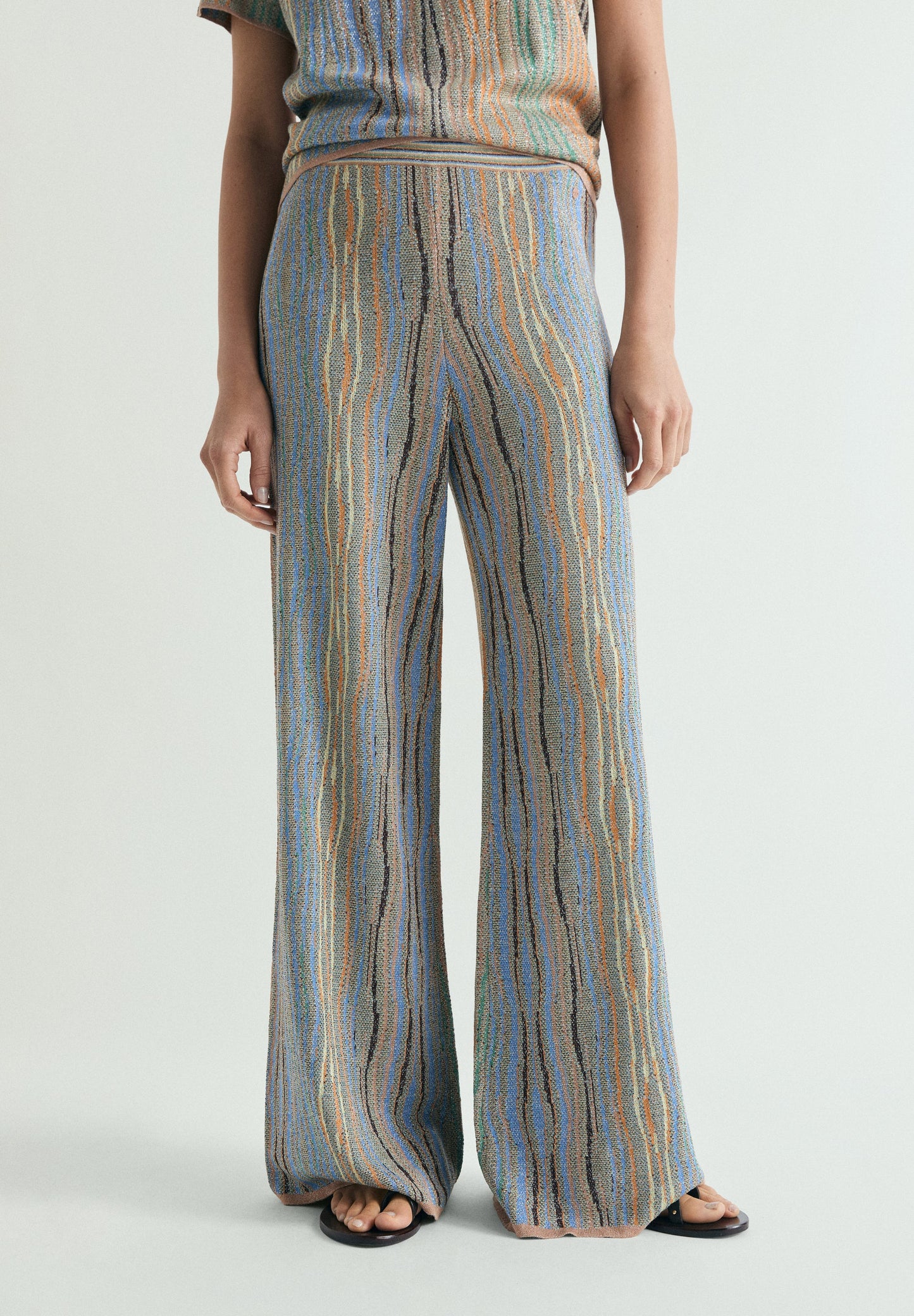 PANTALONI IN MAGLIA MULTICOLORE