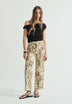 PANTALONI DENIM STAMPA ANIMALIER