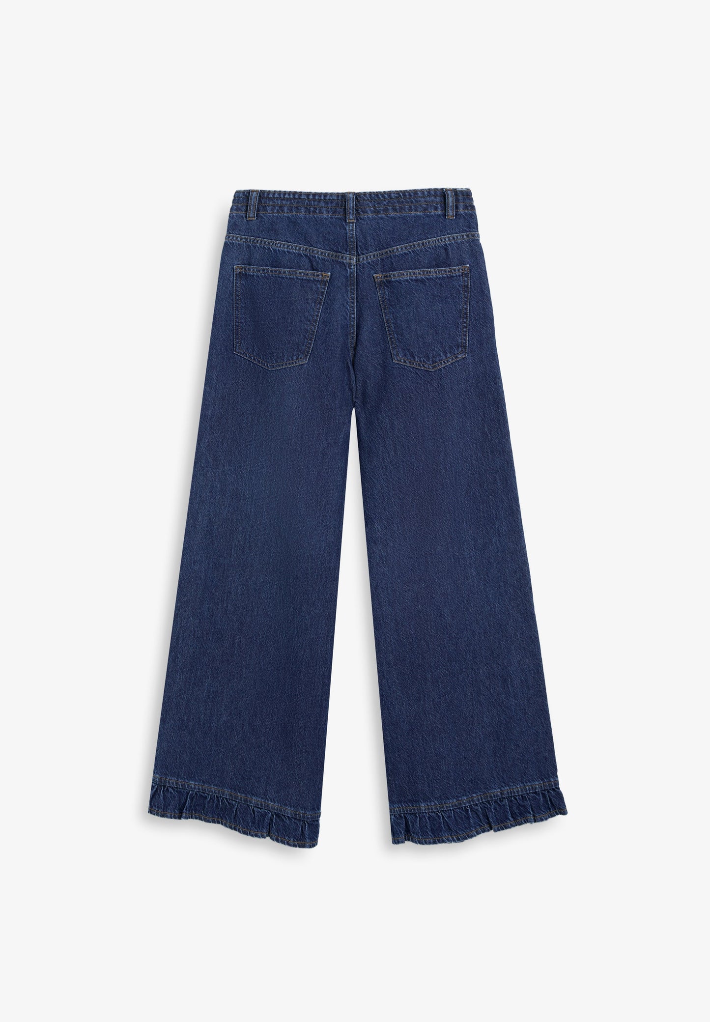 WIDE LEG JEANS WITH FRILL DETAIL