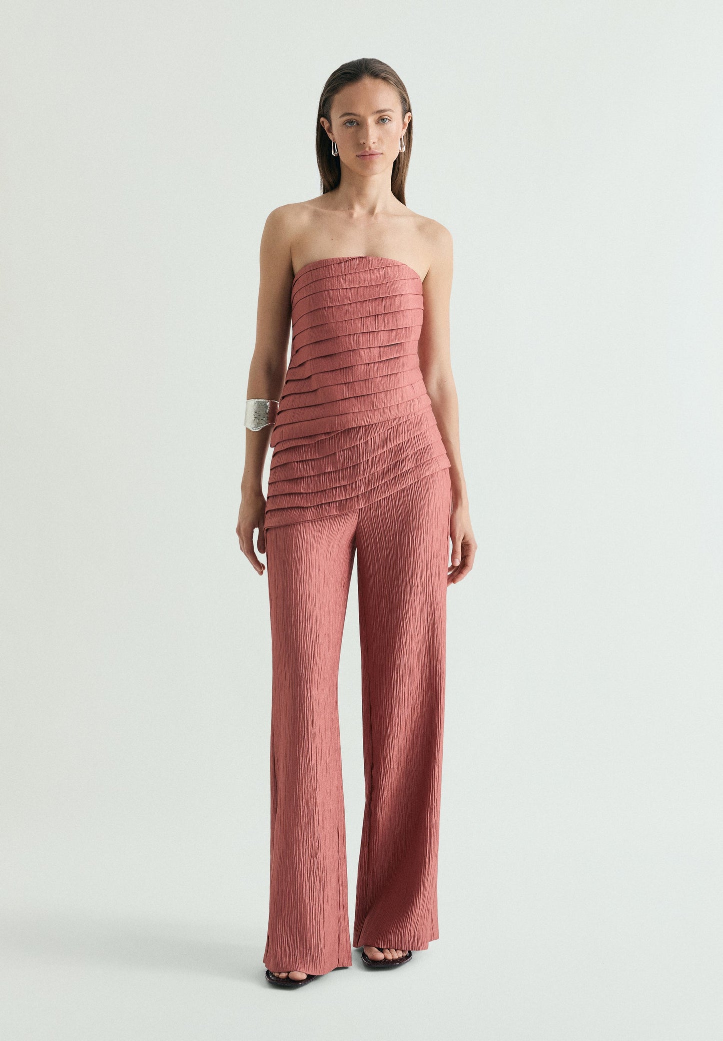 TEXTURED DRAPED TOP
