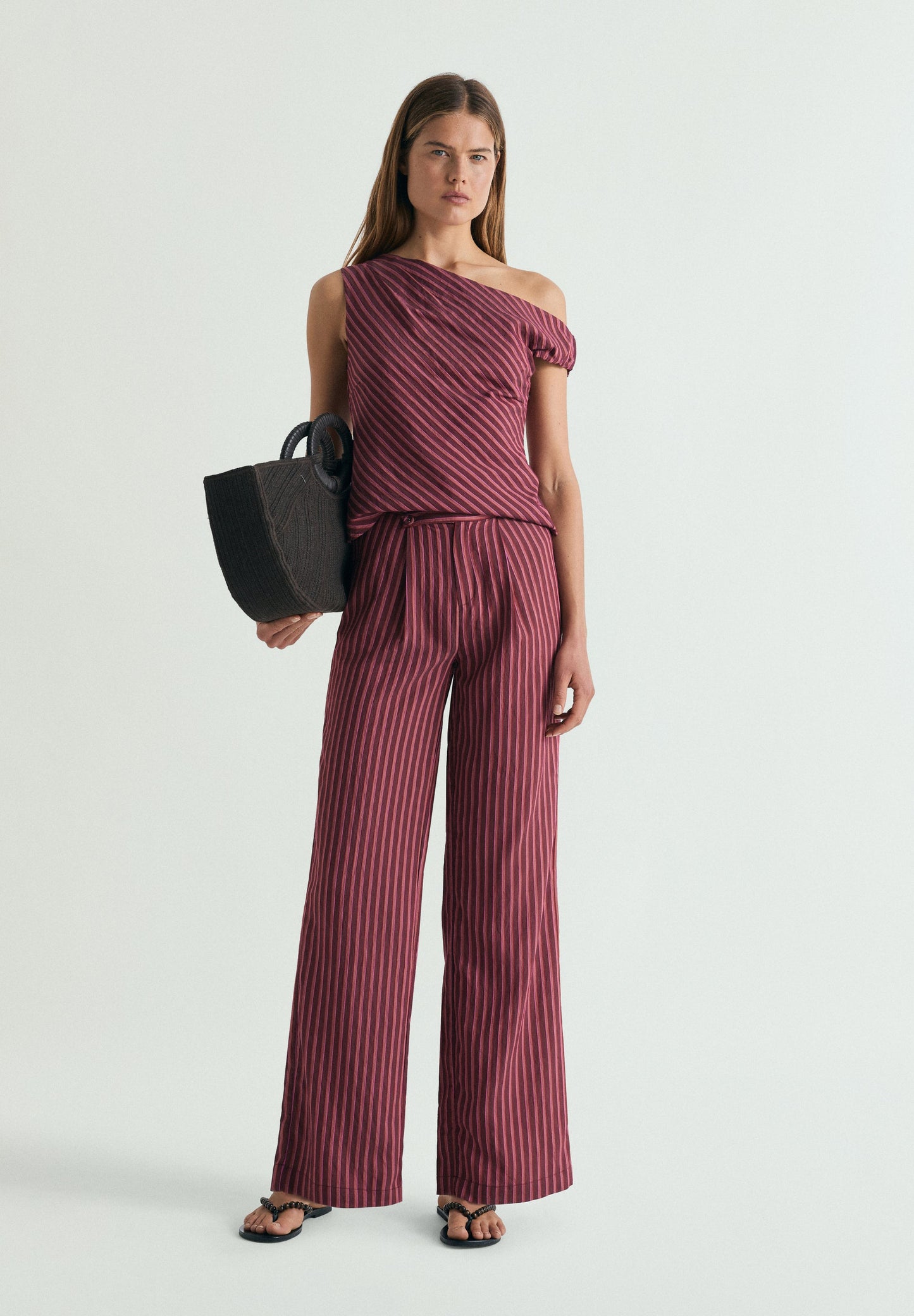 STRIPED ASYMMETRIC TOP