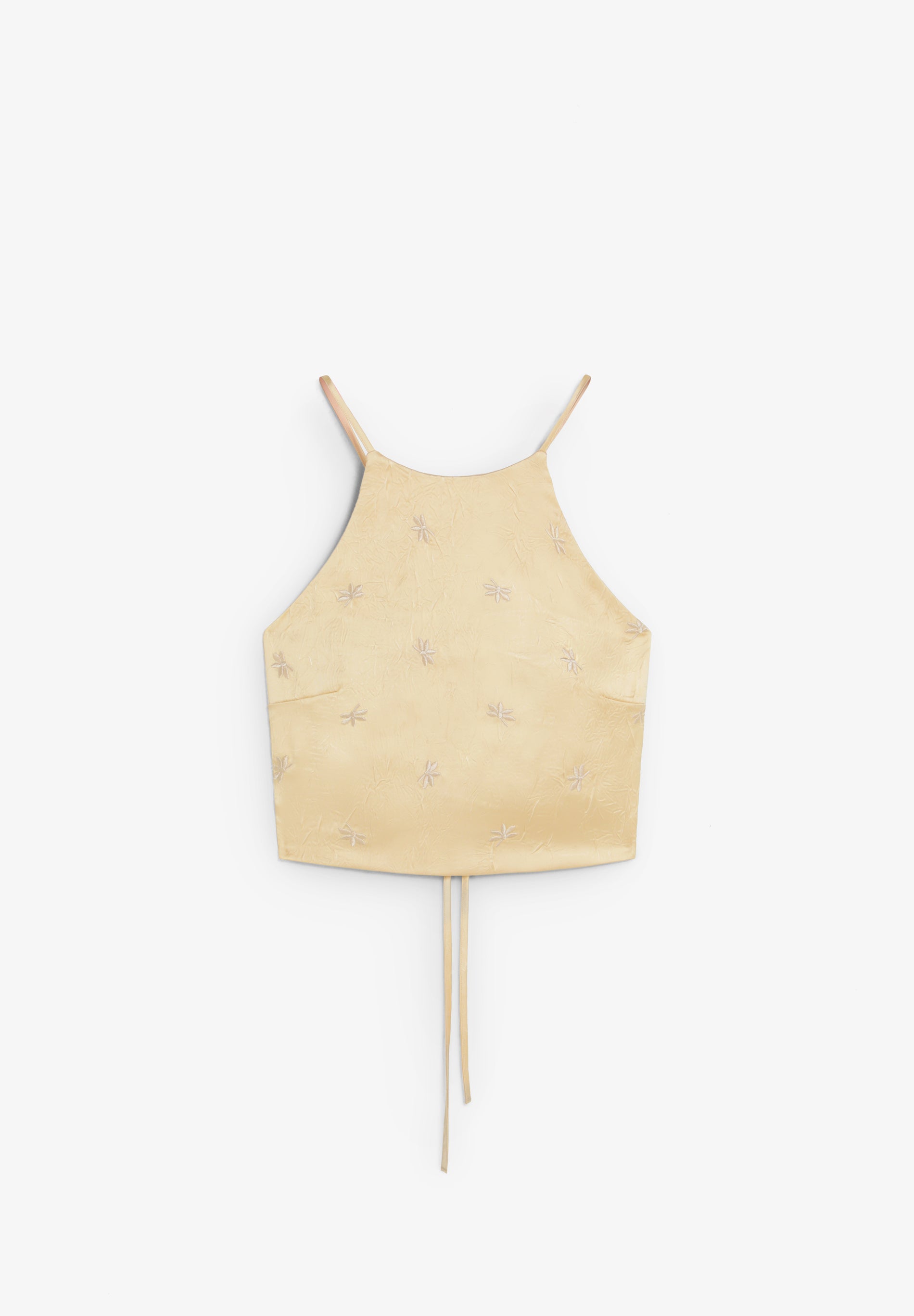 NECKHOLDER-TOP MIT STICKEREI