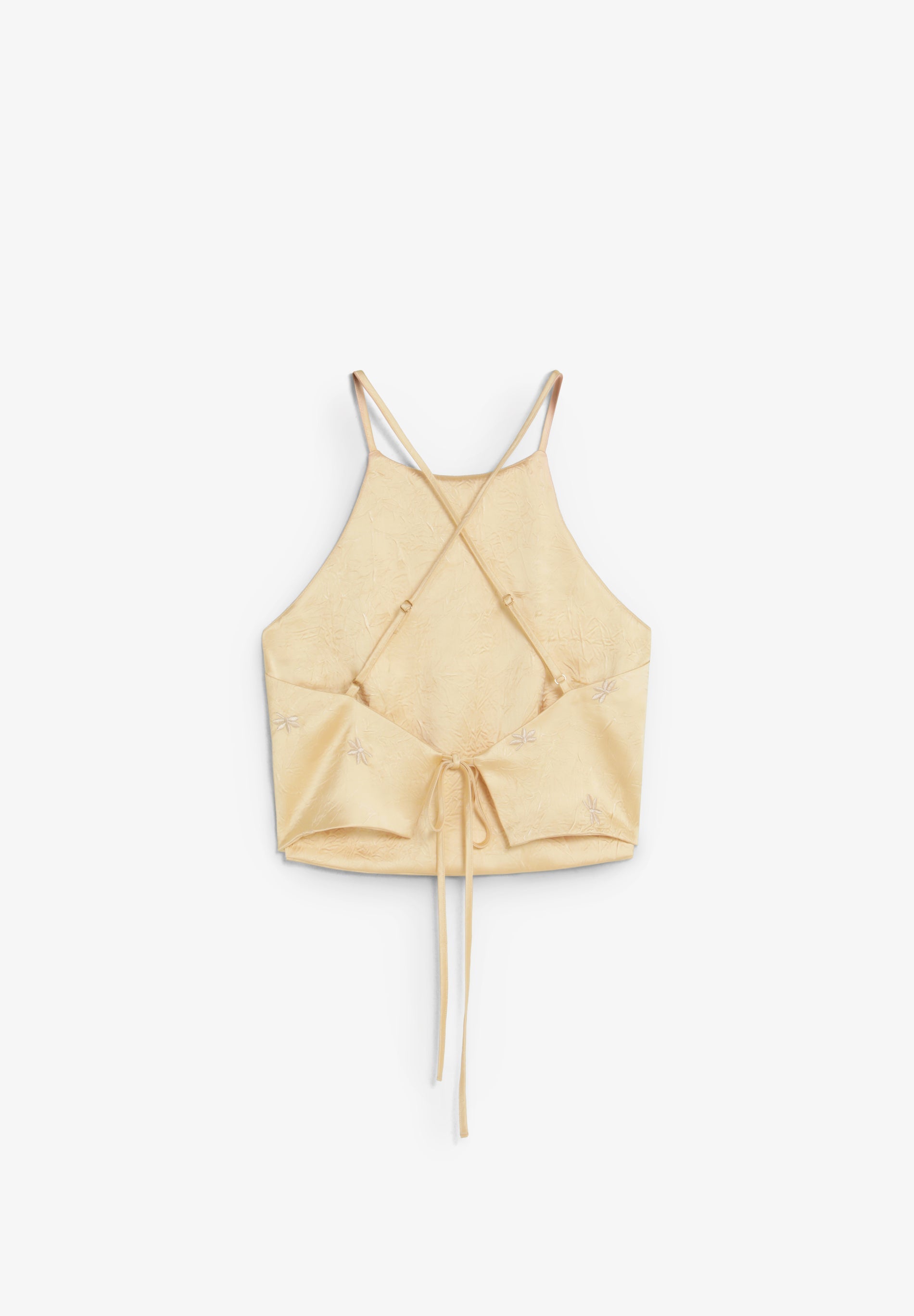 NECKHOLDER-TOP MIT STICKEREI