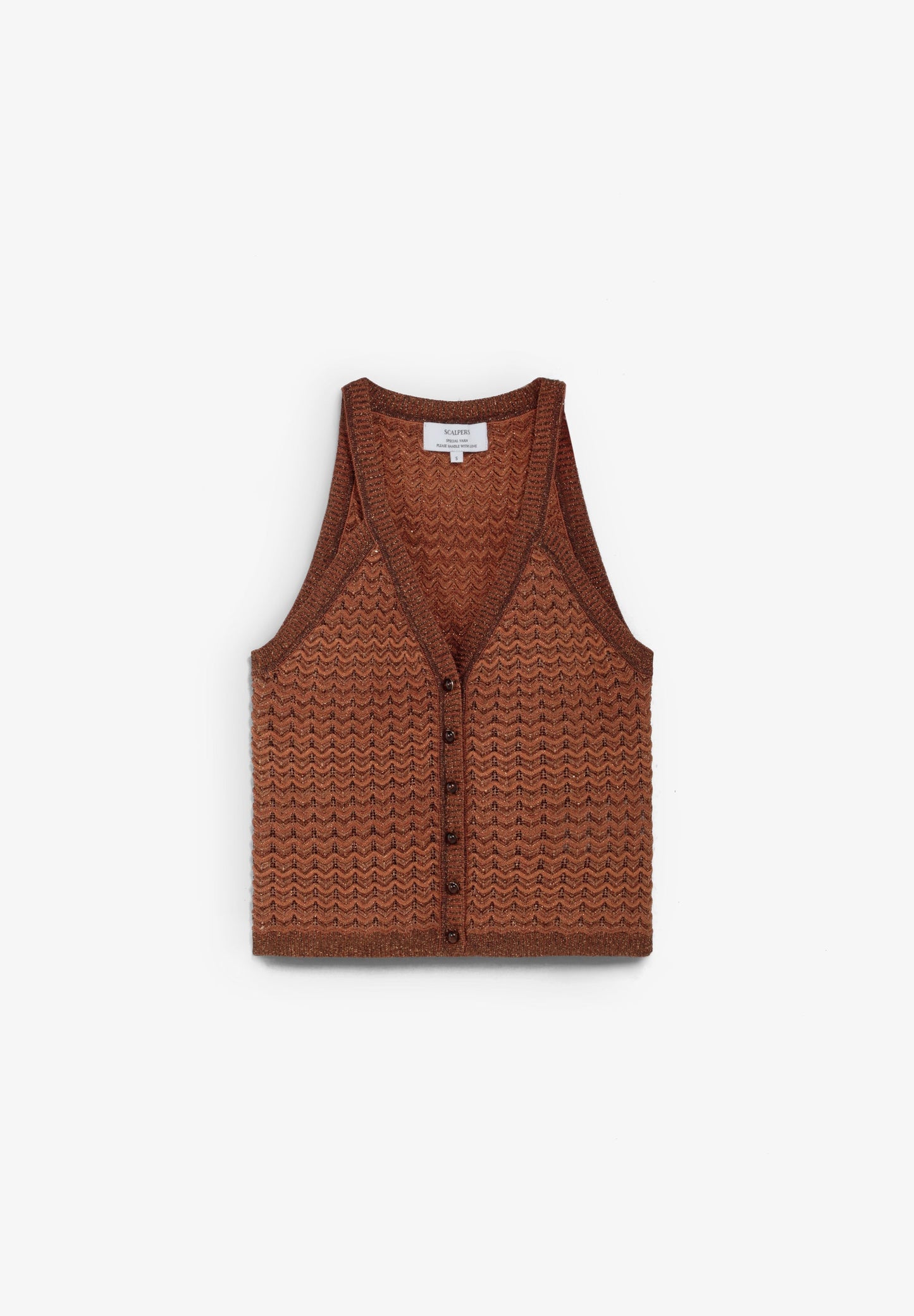 STRICKTOP MIT LAMÉFÄDEN