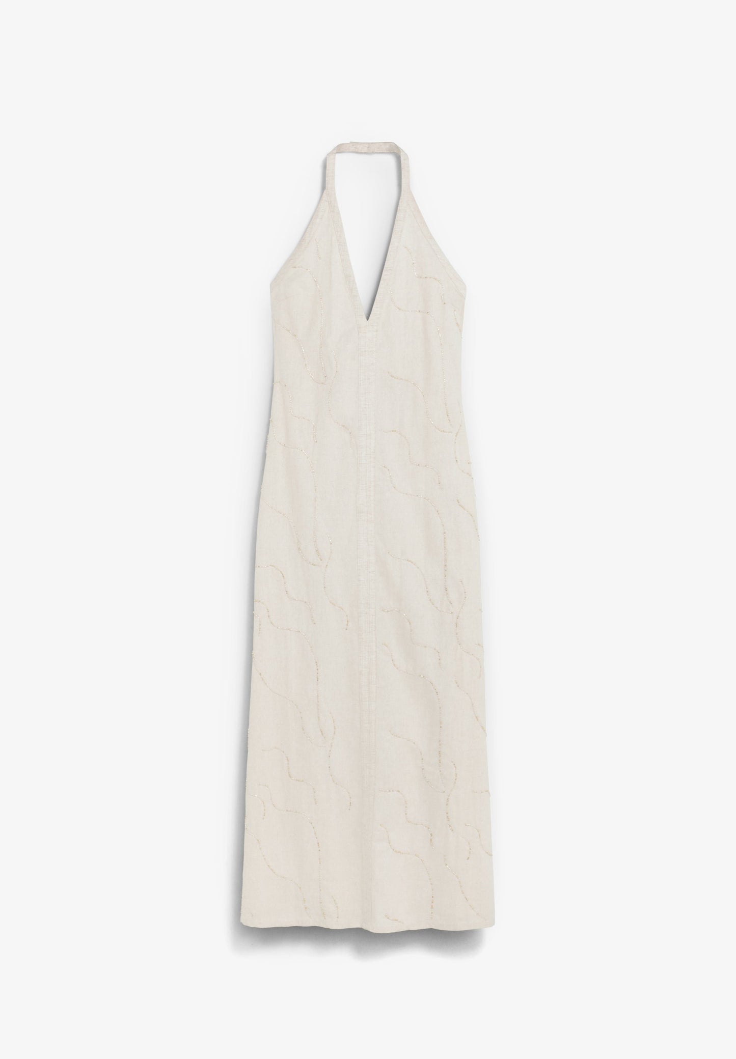 BEADED HALTER DRESS