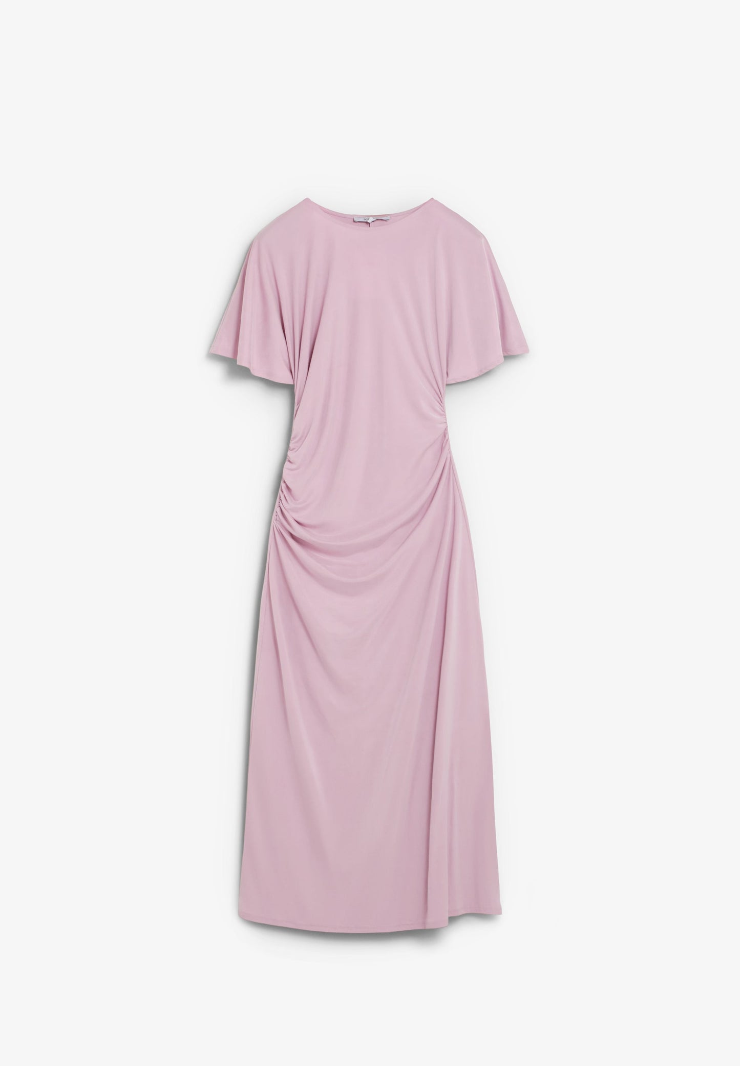 GATHERED CUPRO DRESS