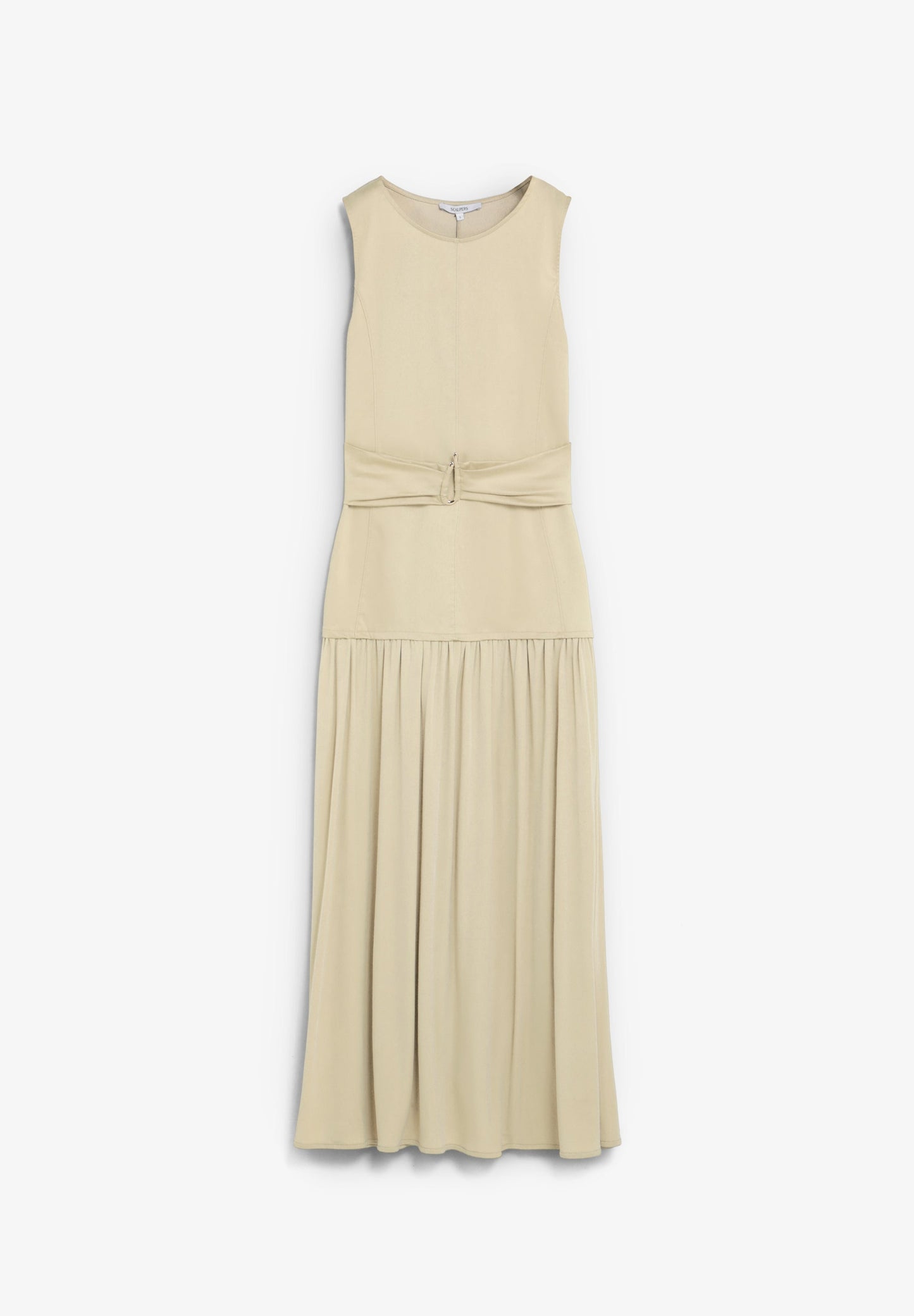ROBE MIDI DRAPÉE AVEC DÉTAIL MÉTALLIQUE