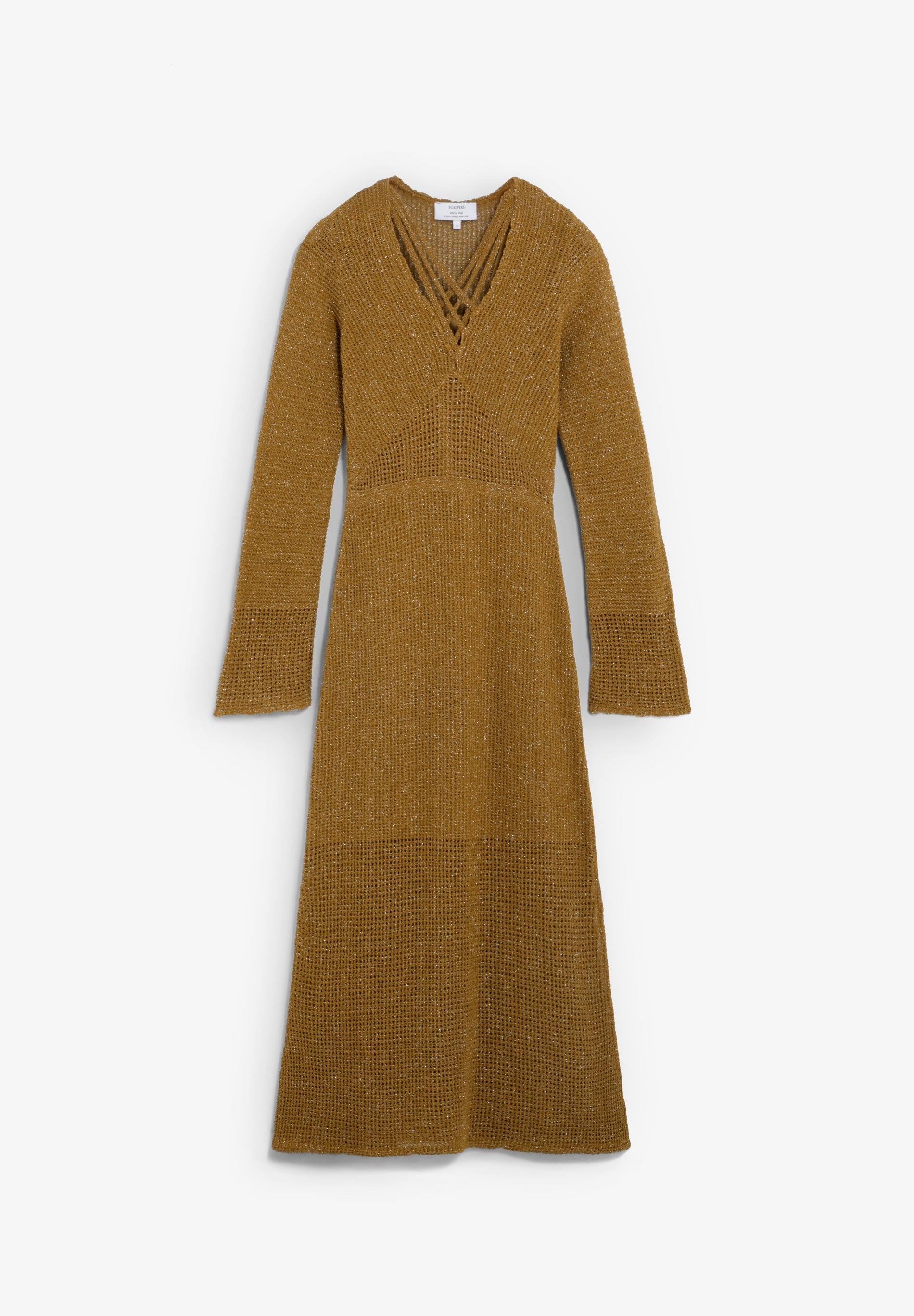 STRICKKLEID MIT LAMÉFÄDEN