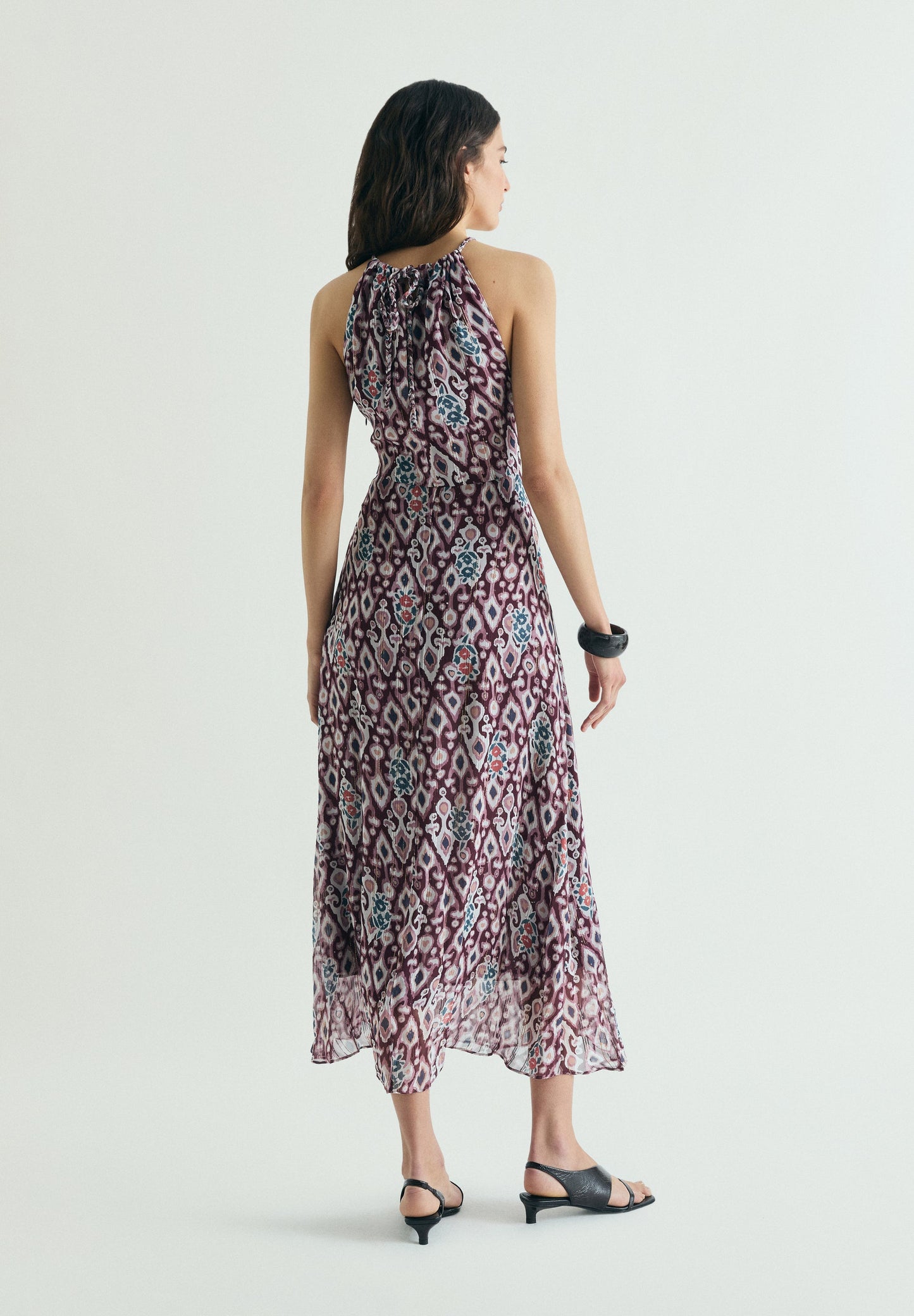 PRINTED MIDI DRESS