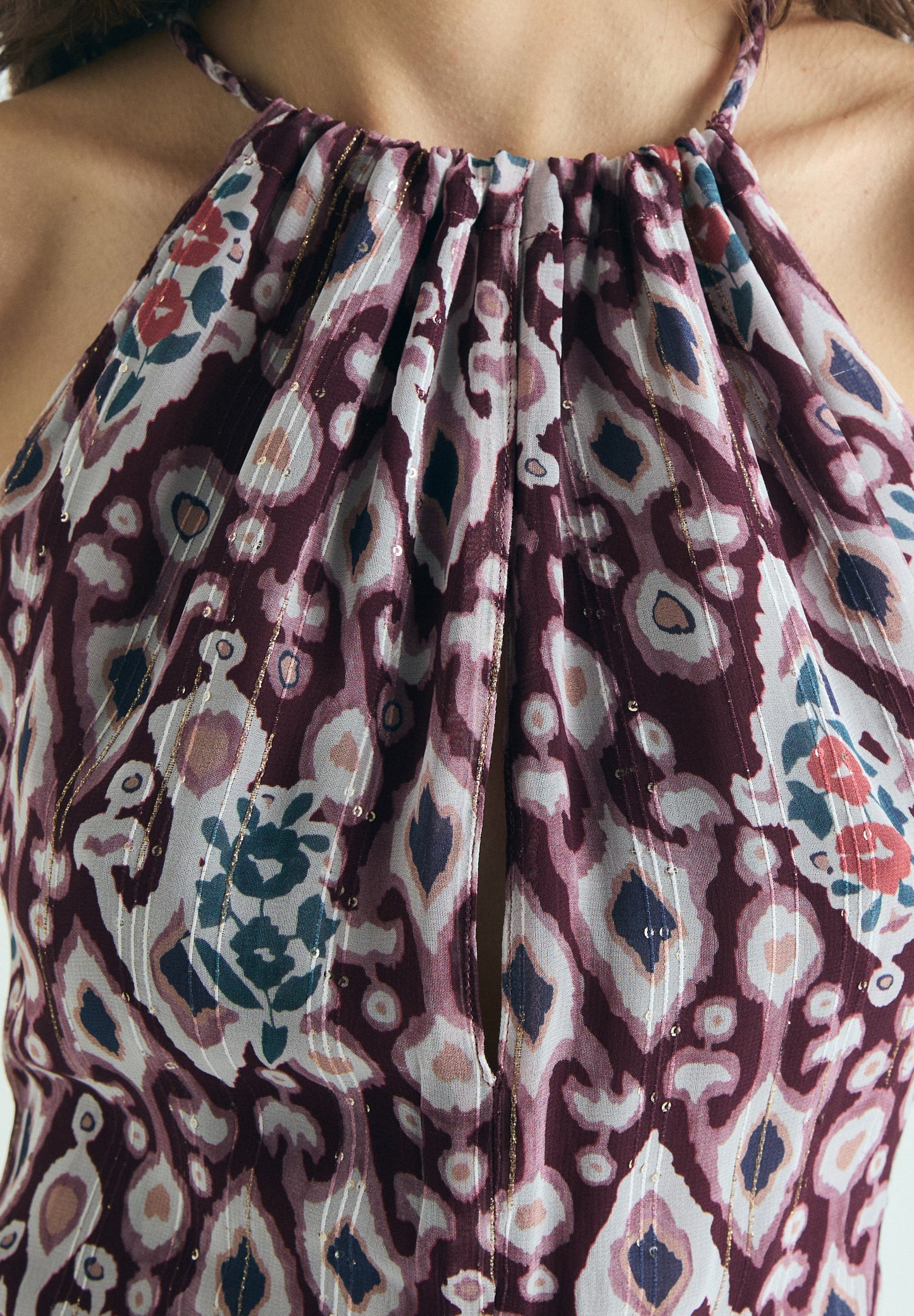 PRINTED MIDI DRESS