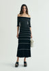 VESTITO IN MAGLIA SCOLLO BARDOT