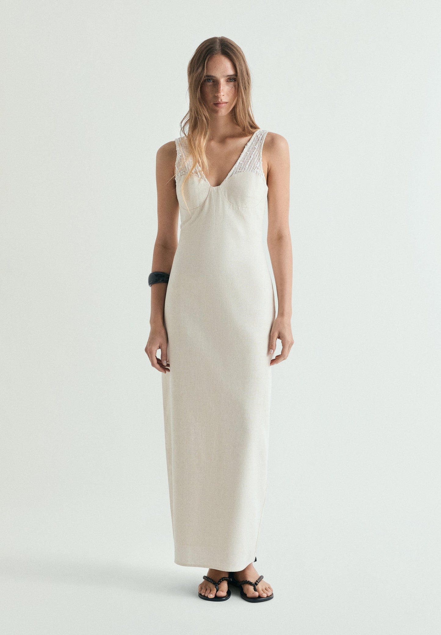 VESTITO MIDI LINO
