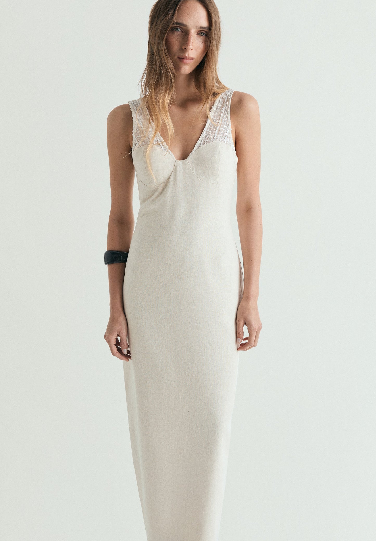 VESTITO MIDI LINO