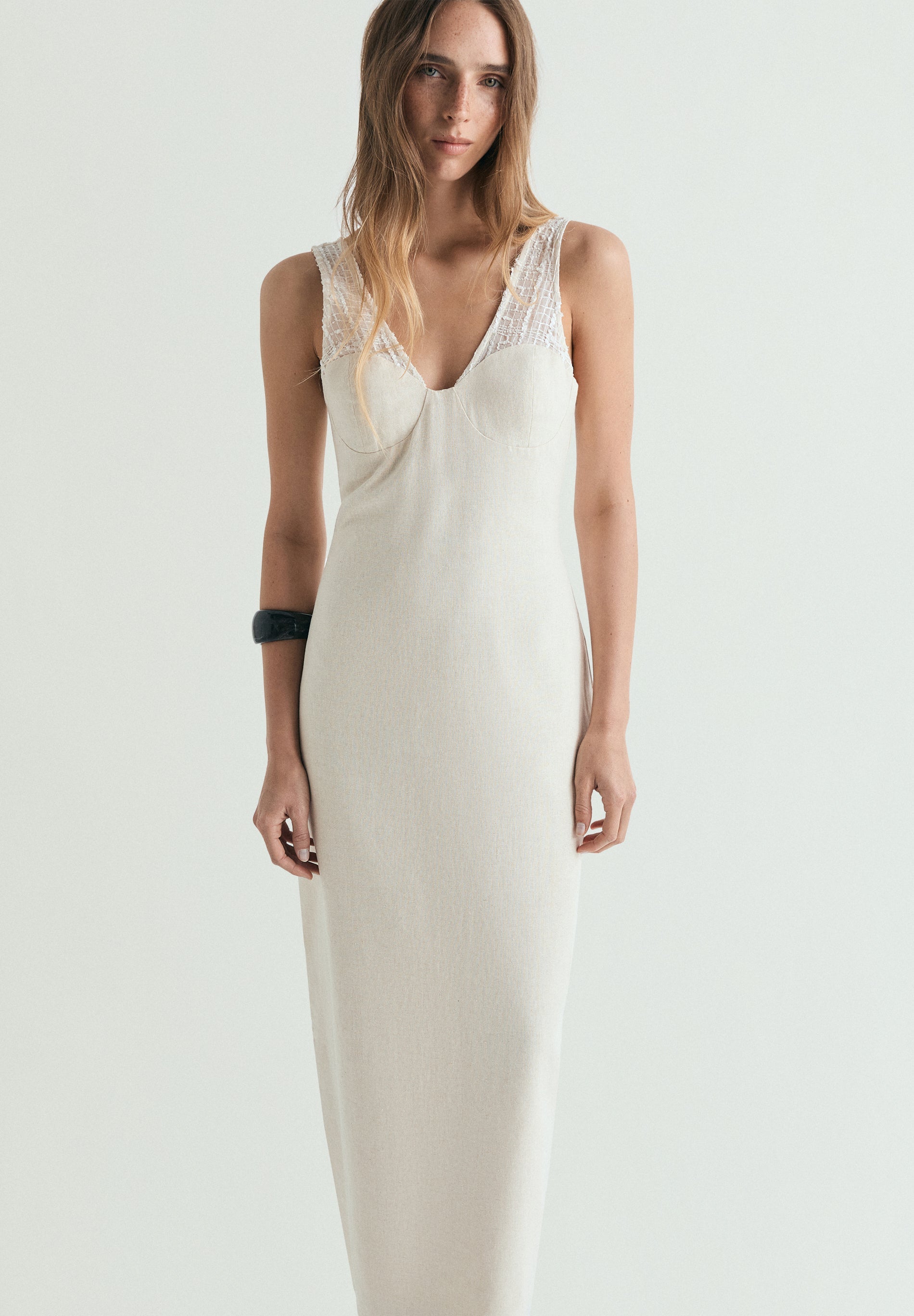 MIDIKLEID AUS LEINEN