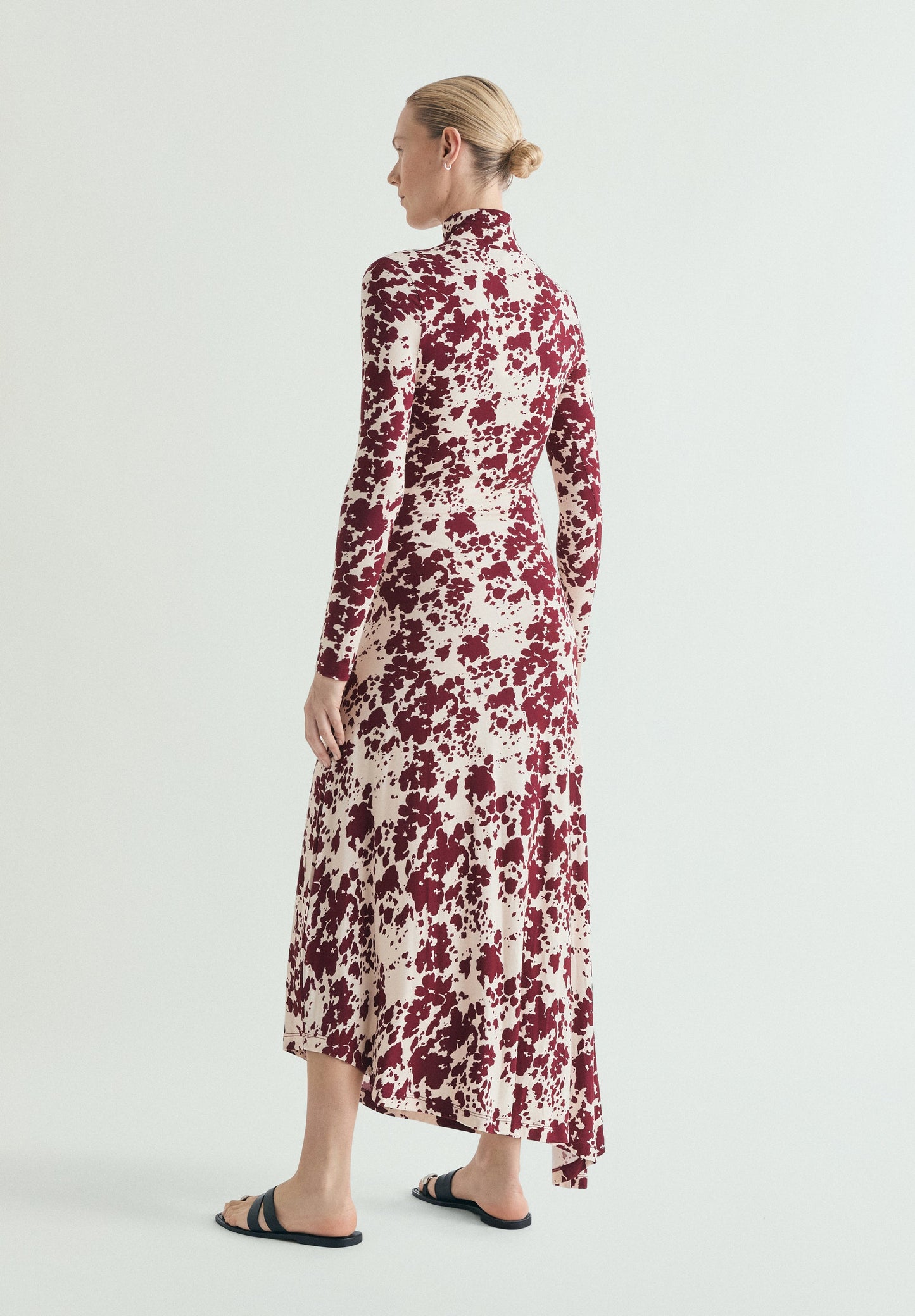 PRINTED HIGH NECK DRESS