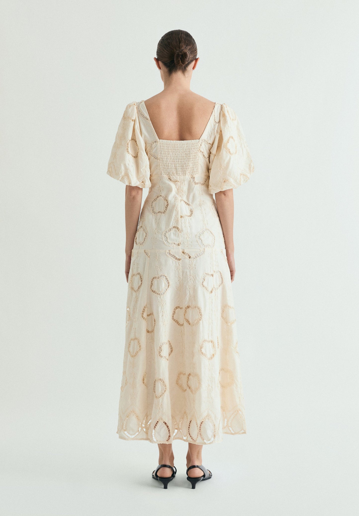 PUFF SLEEVE MIDI DRESS¡