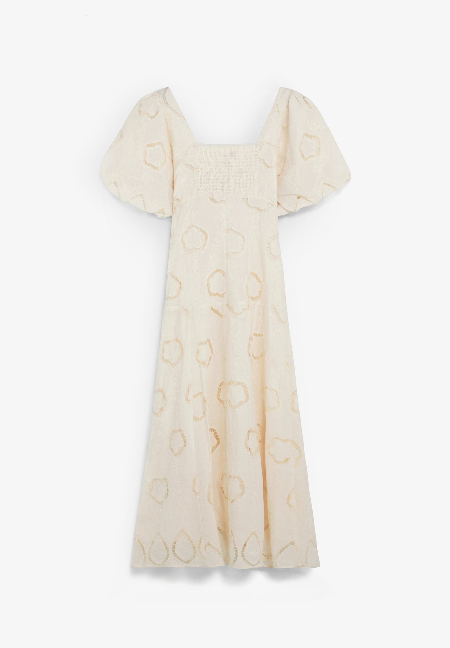 PUFF SLEEVE MIDI DRESS