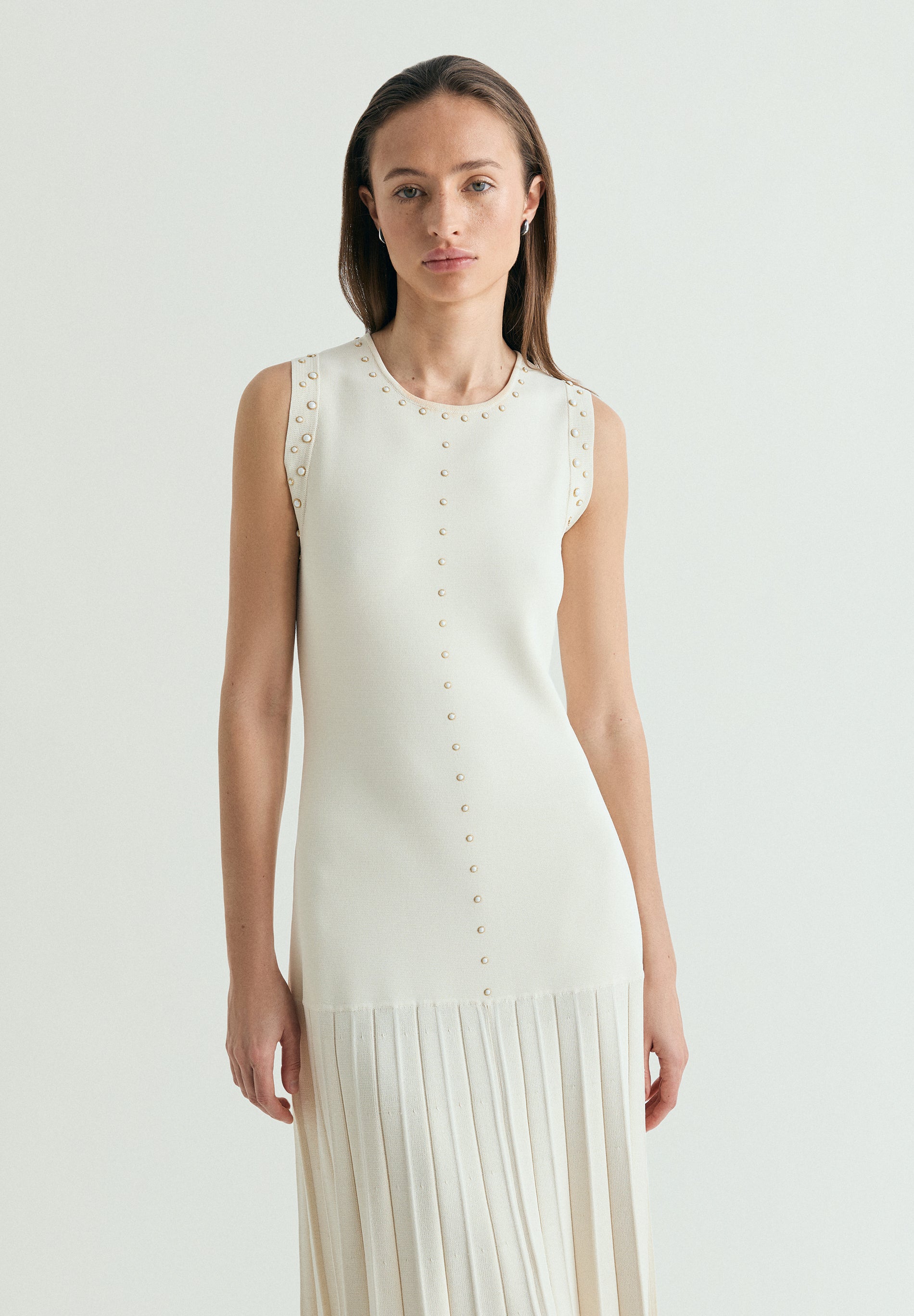 VESTITO MIDI BORCHIE